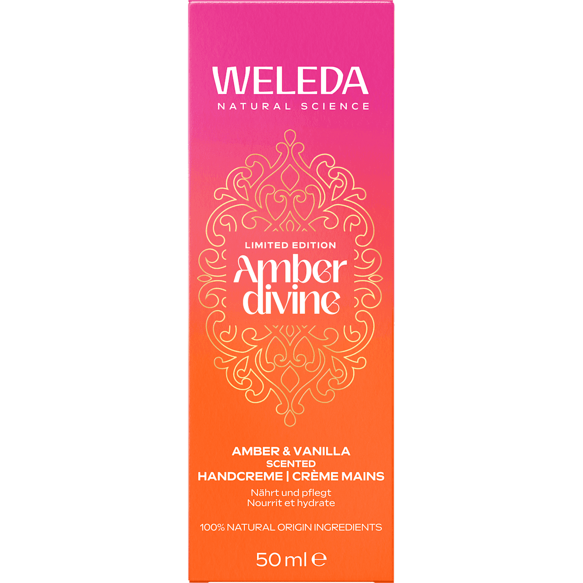 Weleda hand cream Amber Divine, 50 ml (Weleda Handcreme Amber Divine, 50 ml) — authentic German product in Morocco