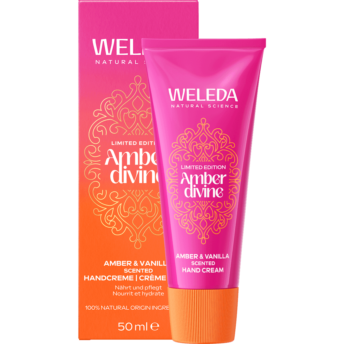 Weleda hand cream Amber Divine, 50 ml — authentic German product in Morocco