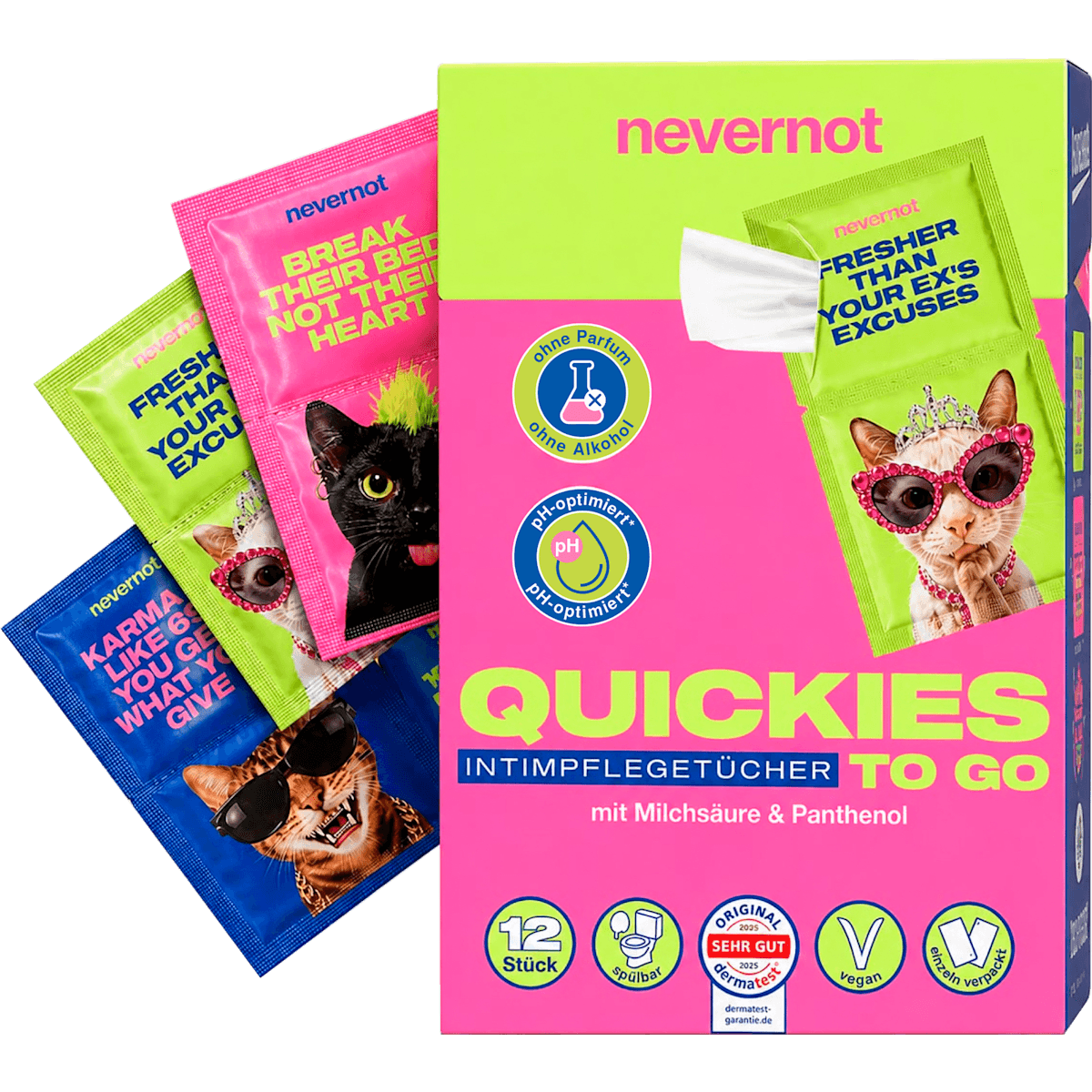 nevernot intimate wipes Quickies, 12 pcs — authentic German product in Morocco