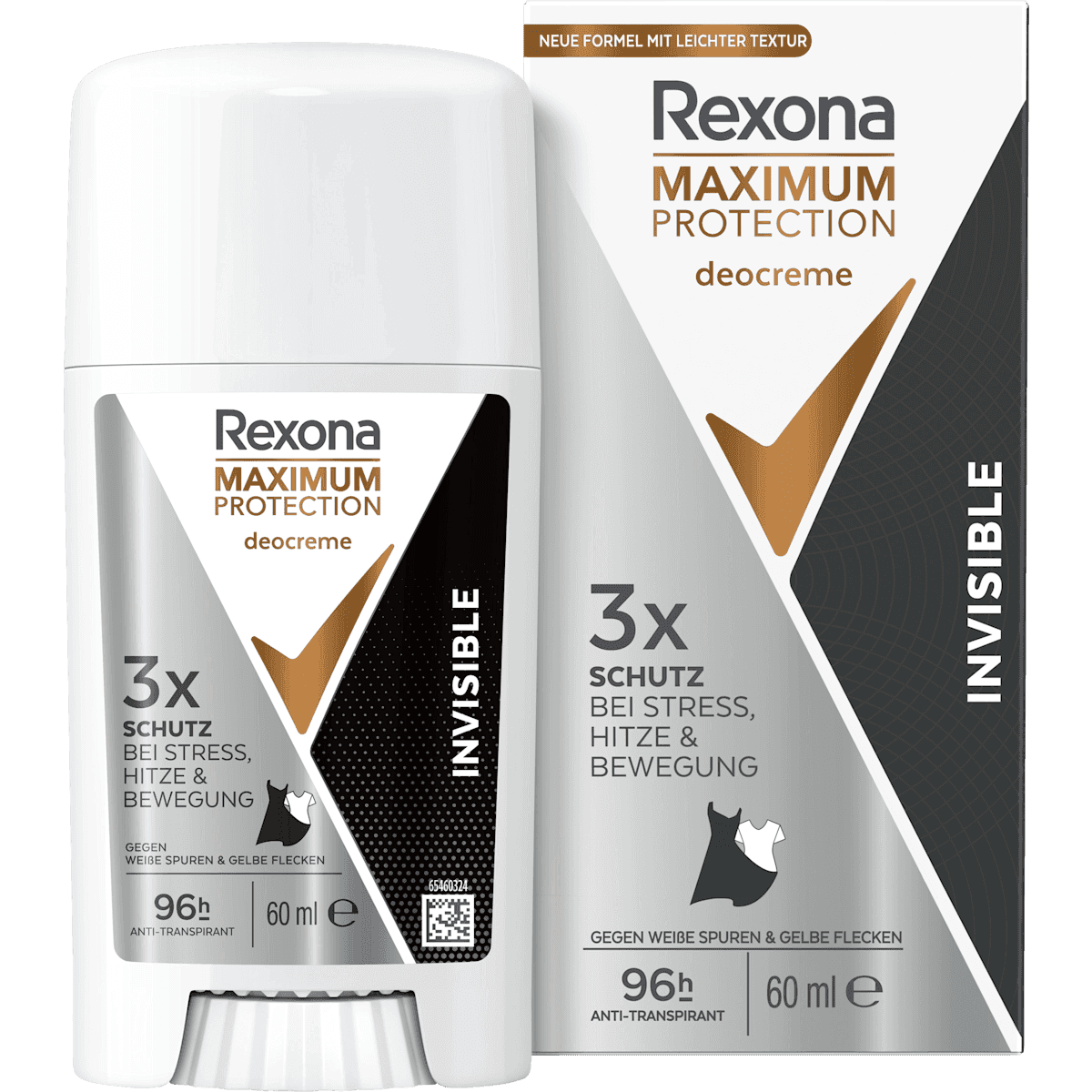 Rexona anti-transpirant Déodorant crème Maximum Protection Invisible, 60 ml (Rexona Antitranspirant Deocreme Maximum Protection Invisible, 60 ml) — produit allemand authentique au Maroc