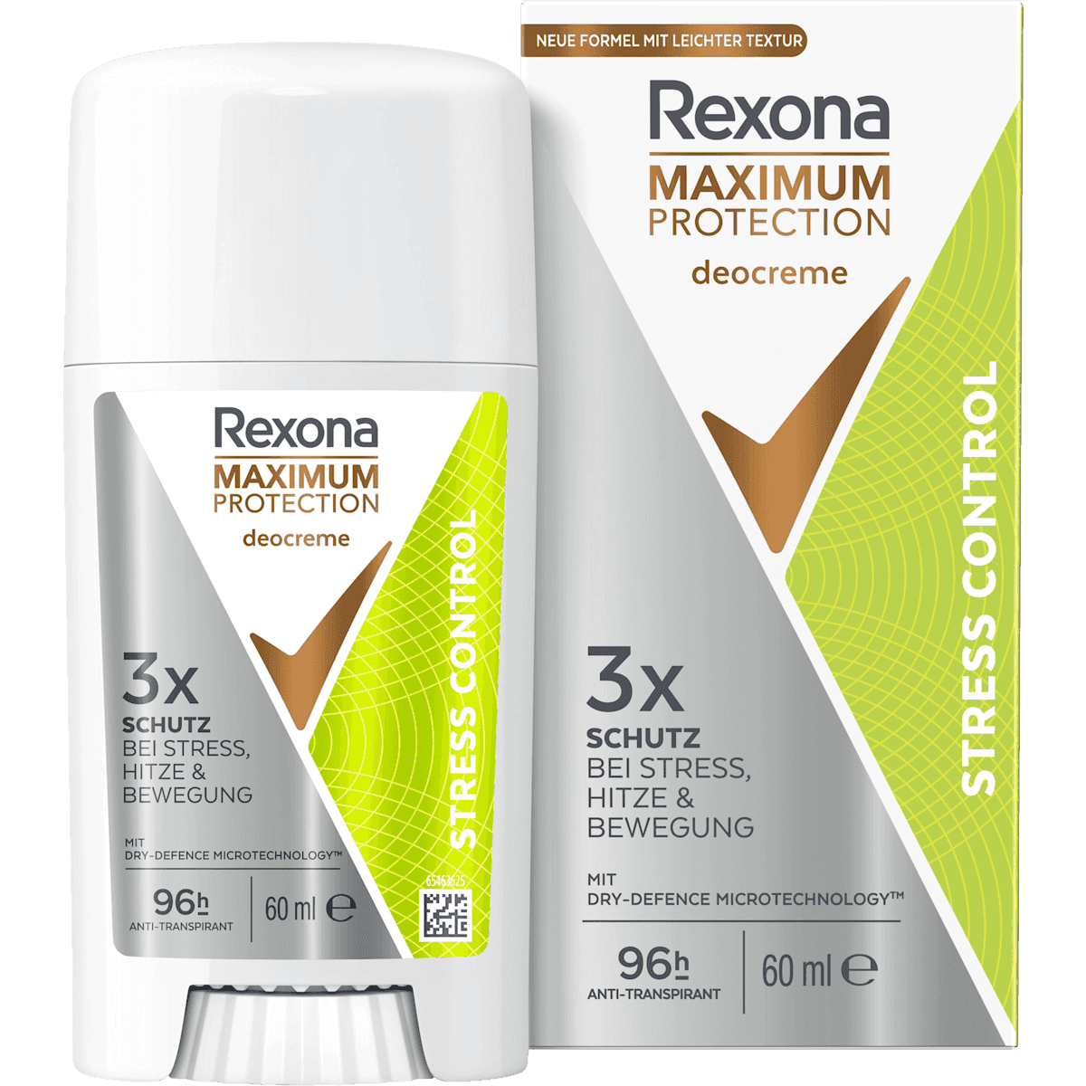 Rexona anti-transpirant Déodorant crème Maximum Protection Stress Control, 60 ml (Rexona Antitranspirant Deocreme Maximum Protection Stress Control, 60 ml) — منتج ألماني أصلي في المغرب