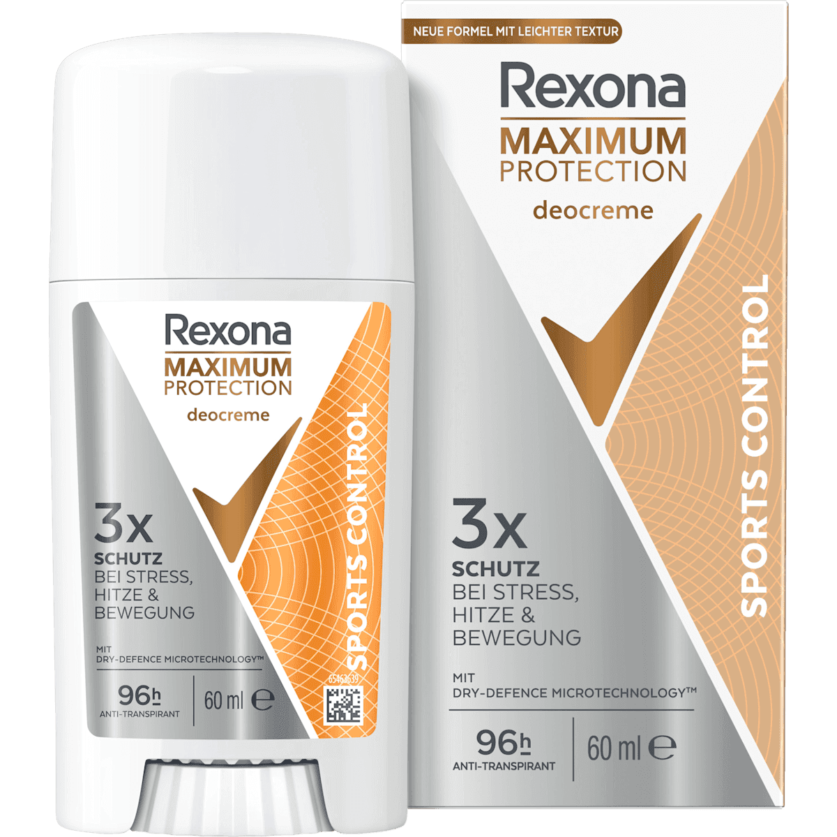 Rexona antiperspirant Deodorant cream Maximum Protection Sports Control, 60 ml (Rexona Antitranspirant Deocreme Maximum Protection Sports Control, 60 ml) — authentic German product in Morocco