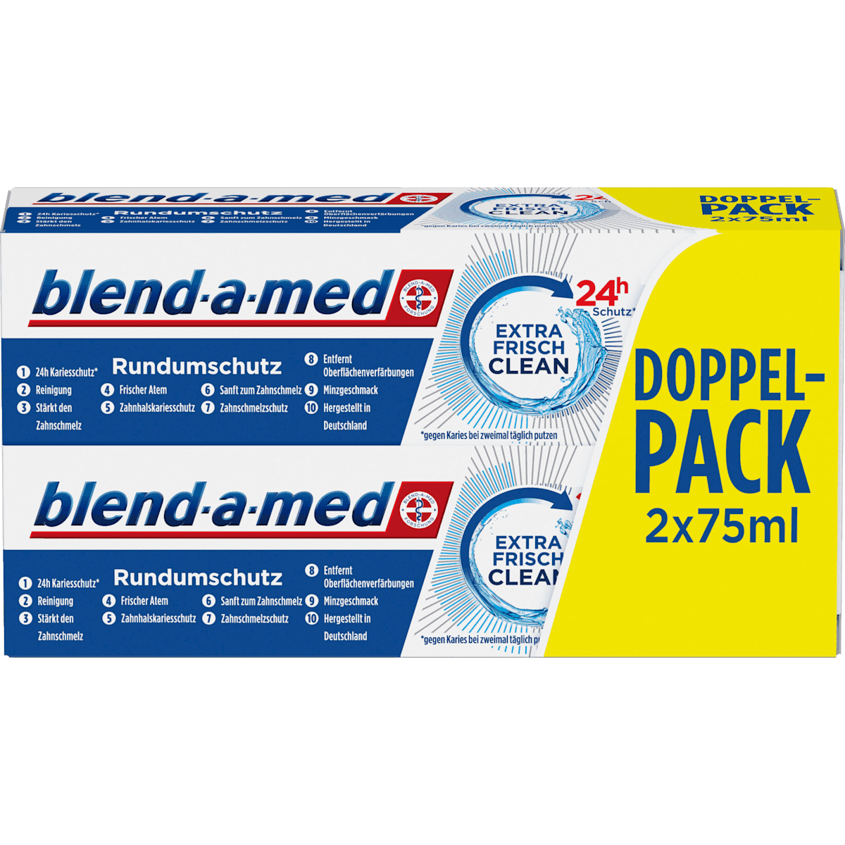 blend-a-med Dentifrice extra frais Clean lot de 2 (2x75ml), 150 ml — منتج ألماني أصلي في المغرب
