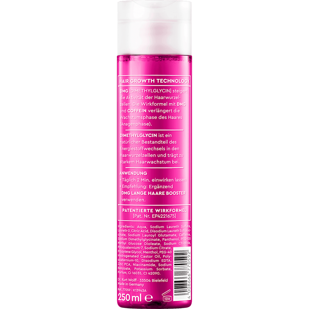 Plantur Shampooing DMG cheveux longs, 250 ml (Plantur Shampoo DMG Lange Haare, 250 ml) — produit allemand authentique au Maroc