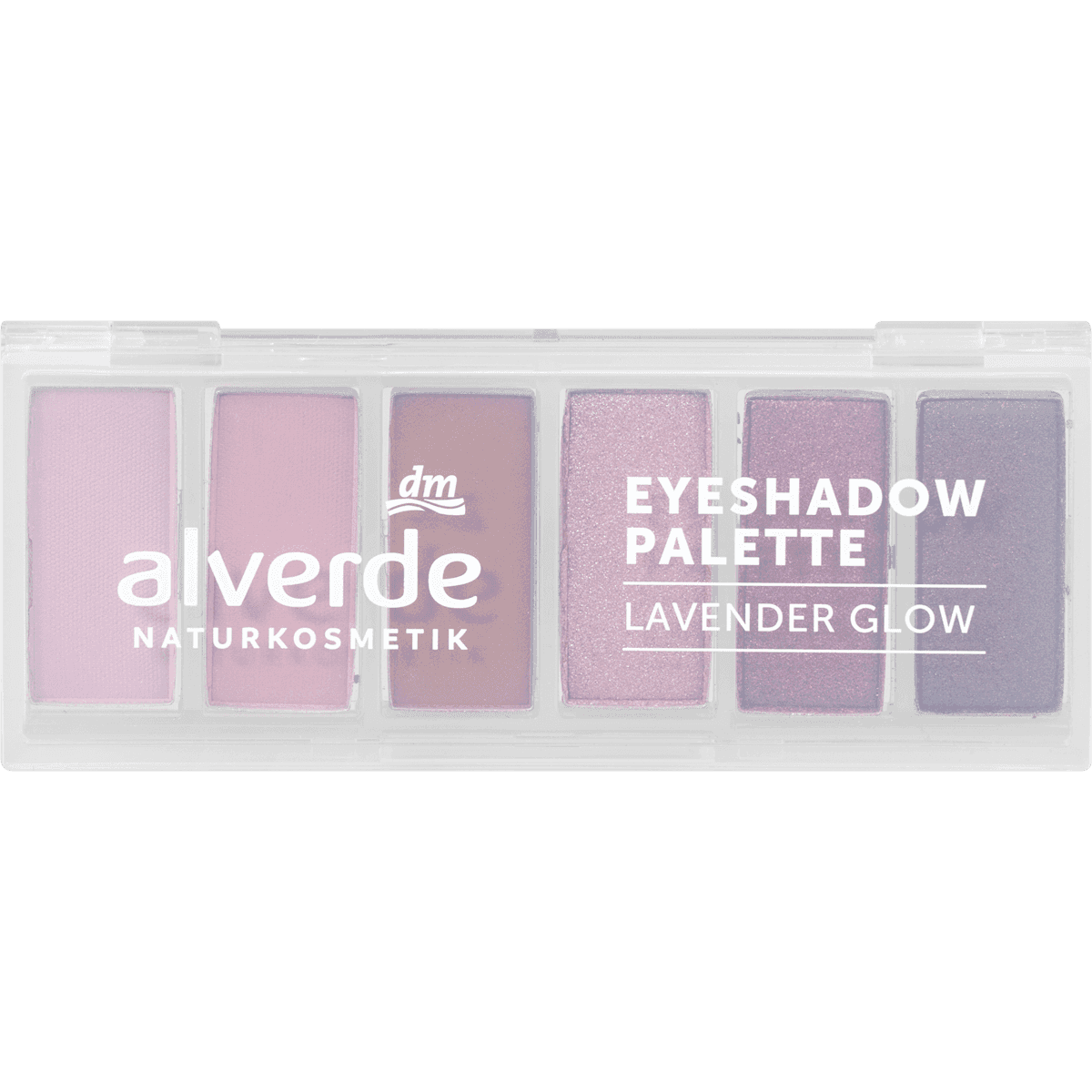 alverde NATURKOSMETIK Fard à paupières Palette 60 Lavender Glow, 7,8 g — produit allemand authentique au Maroc