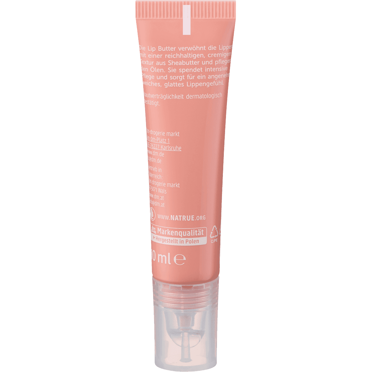 alverde NATURKOSMETIK Lip Butter Intense Care 10 Golden Peach, 10 ml — produit allemand authentique au Maroc