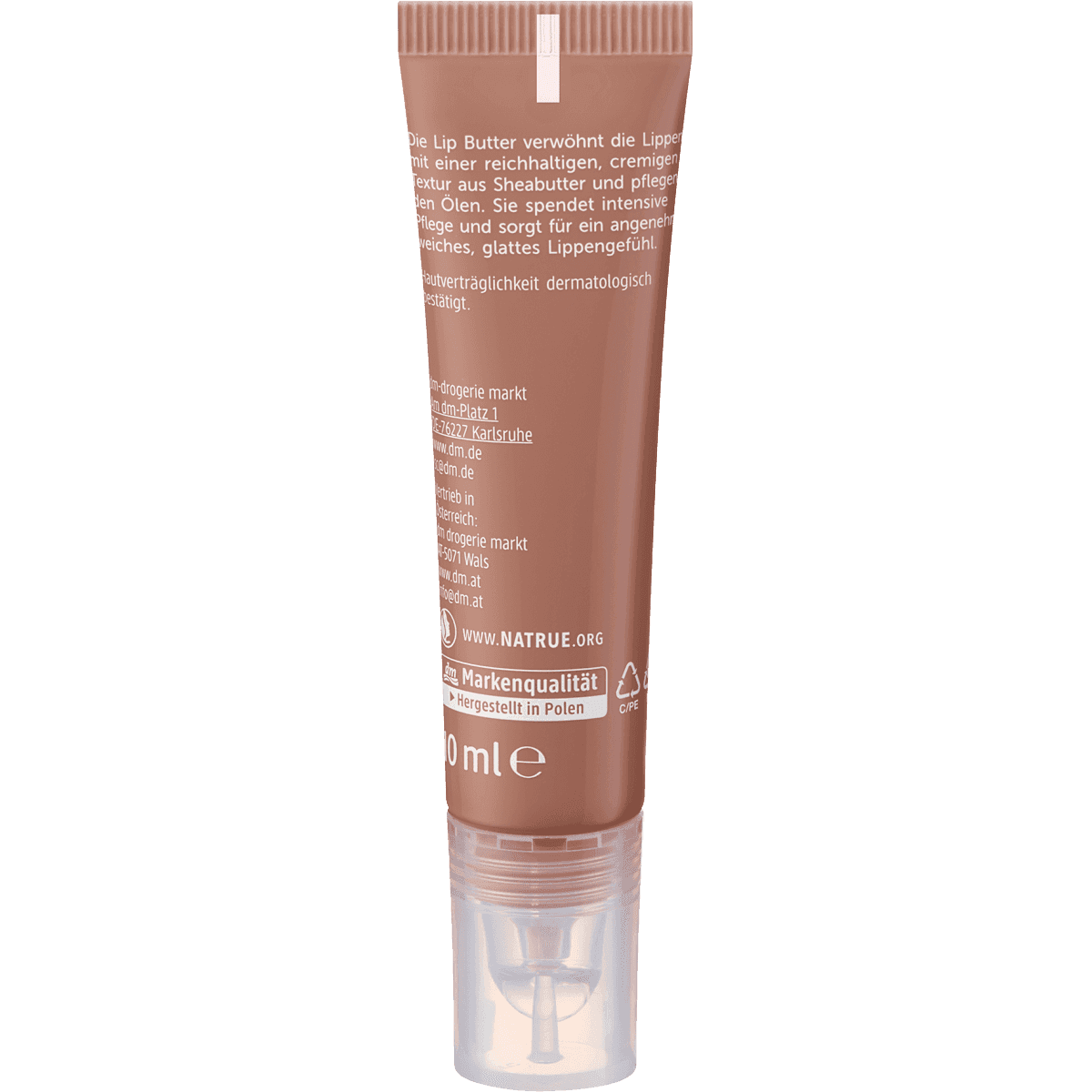 alverde NATURKOSMETIK Lip Butter Intense Care 40 Creamy Hazel, 10 ml — produit allemand authentique au Maroc