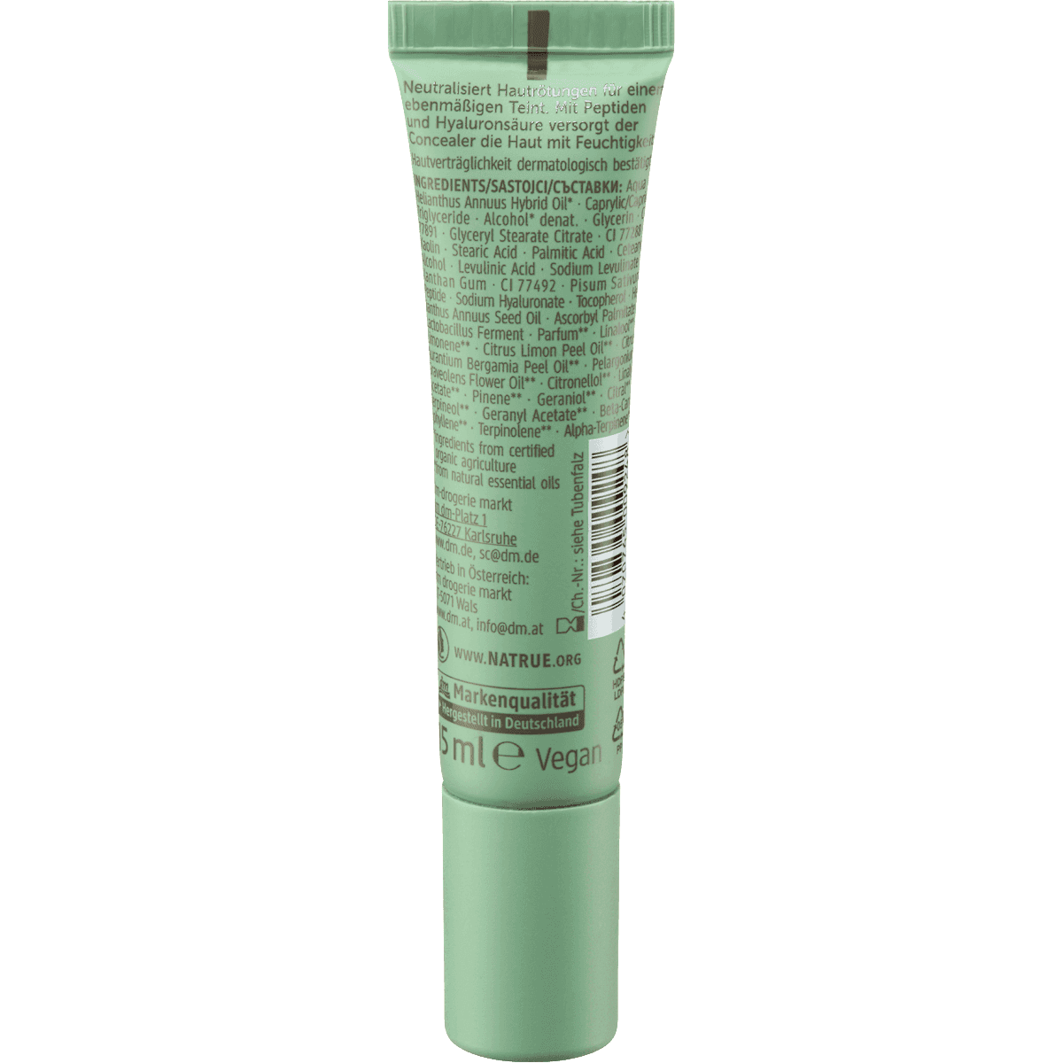 alverde NATURKOSMETIK Concealer CC Color Corrector Anti Redness, 15 ml — produit allemand authentique au Maroc