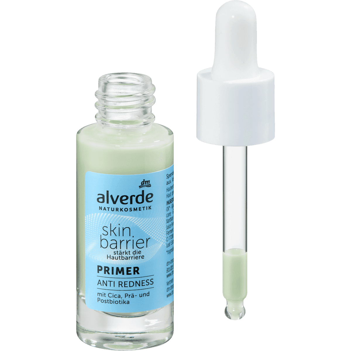 alverde NATURKOSMETIK Primer Skin Barrier Anti Redness, 15 ml — produit allemand authentique au Maroc