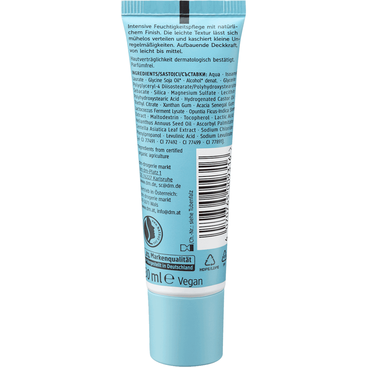 alverde NATURKOSMETIK Foundation Skin Barrier Skin Tint 10 Neutral, 30 ml — produit allemand authentique au Maroc