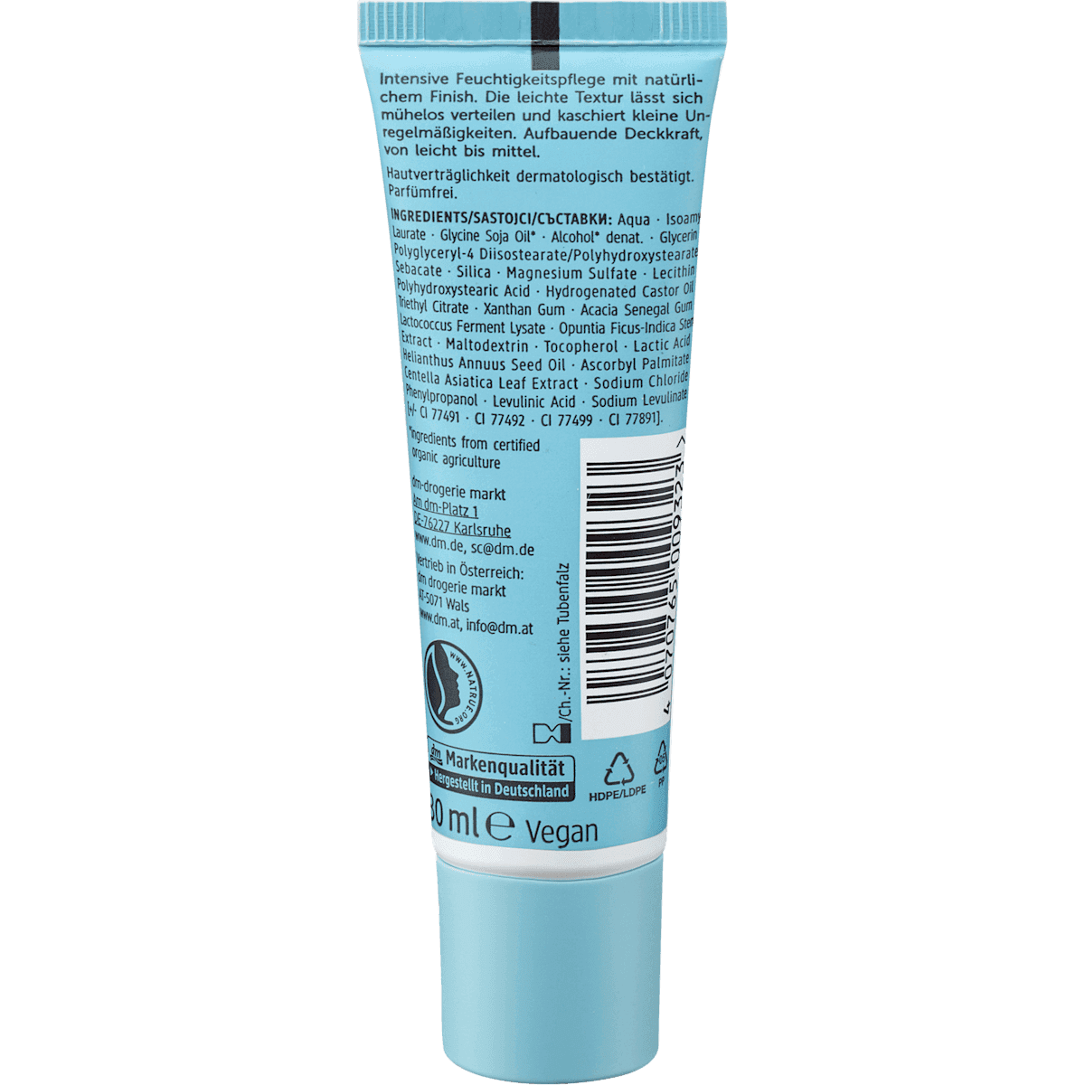 alverde NATURKOSMETIK Foundation Skin Barrier Skin Tint 20 Warm, 30 ml — منتج ألماني أصلي في المغرب
