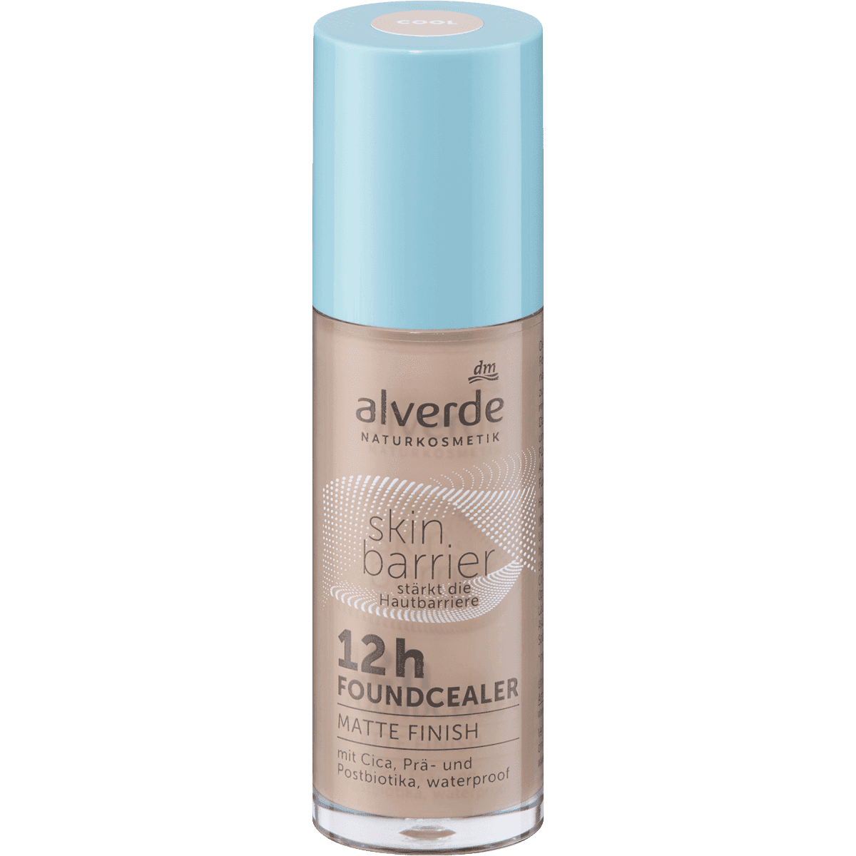 alverde NATURKOSMETIK Foundcealer Skin Barrier 12h Matte Finish 10 Cool, 15 ml — produit allemand authentique au Maroc