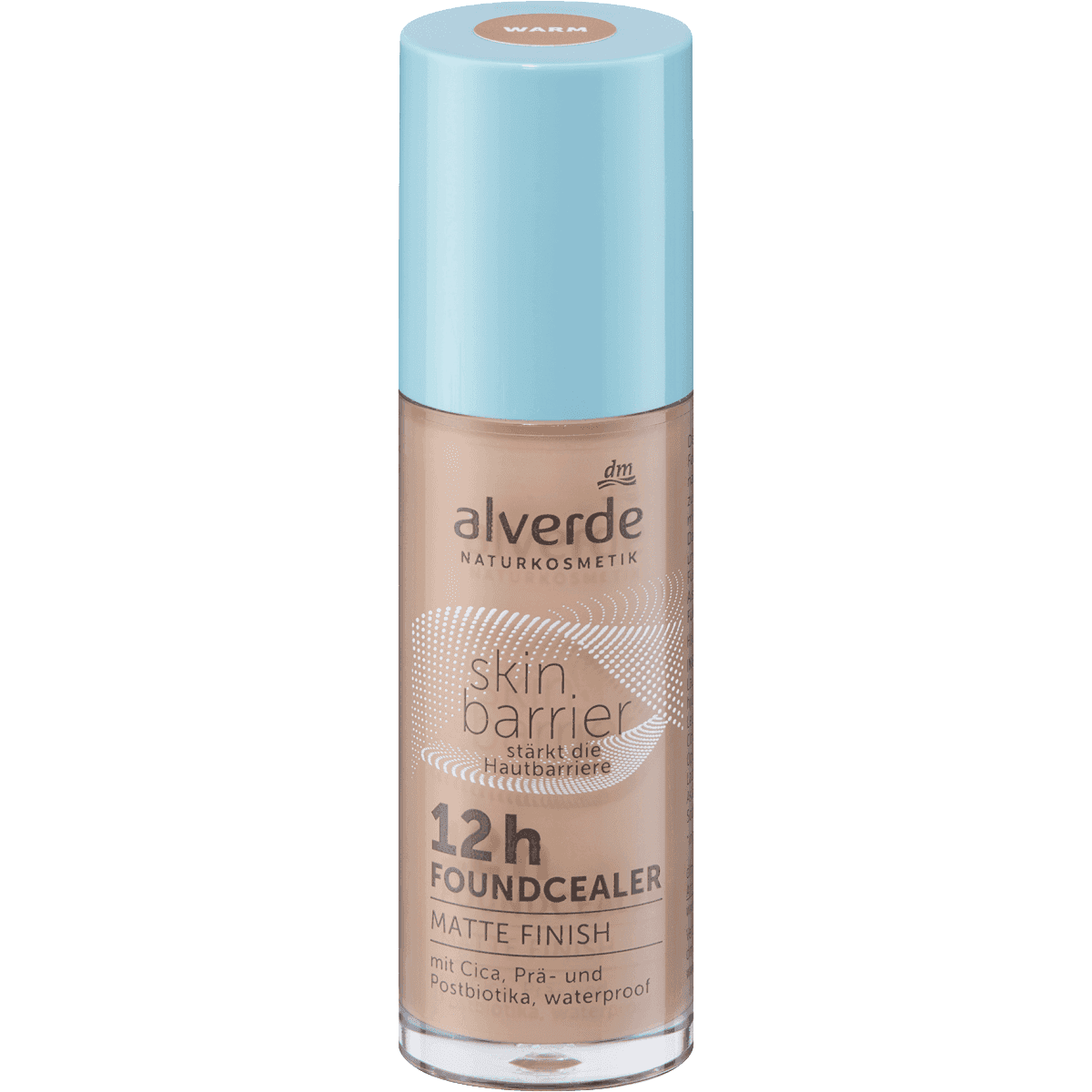 alverde NATURKOSMETIK Foundcealer Skin Barrier 12h Matte Finish 20 Warm, 15 ml — produit allemand authentique au Maroc