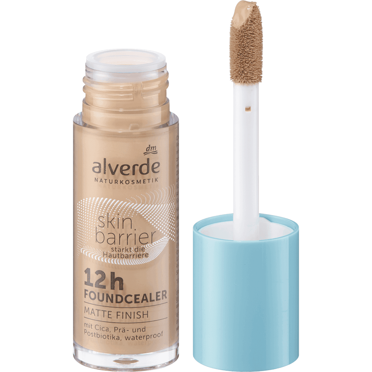 alverde NATURKOSMETIK Foundcealer Skin Barrier 12h Matte Finish 30 Neutral, 15 ml — produit allemand authentique au Maroc