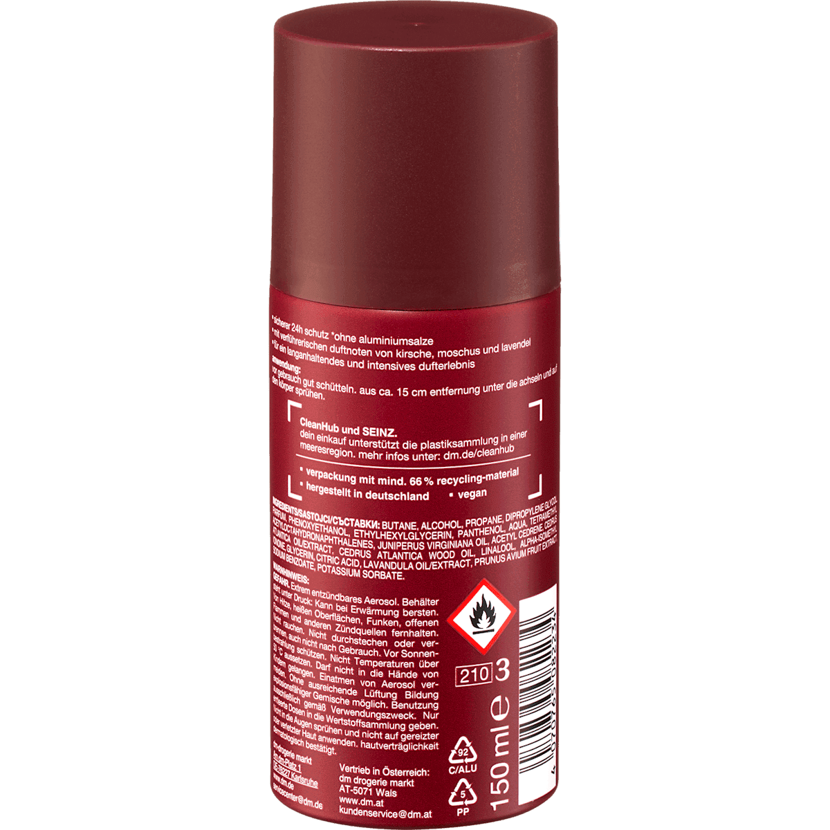 SEINZ. Déodorant spray cherry night, 150 ml (SEINZ. Deospray cherry night, 150 ml) — منتج ألماني أصلي في المغرب