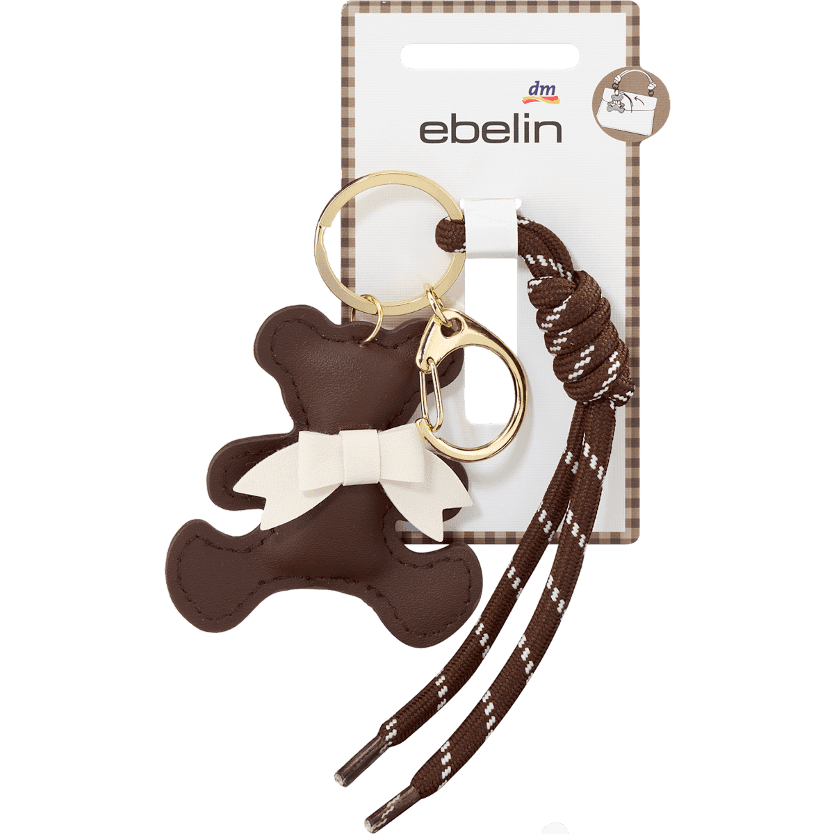 ebelin Bag Charm Teddybär, 1 pièce — produit allemand authentique au Maroc