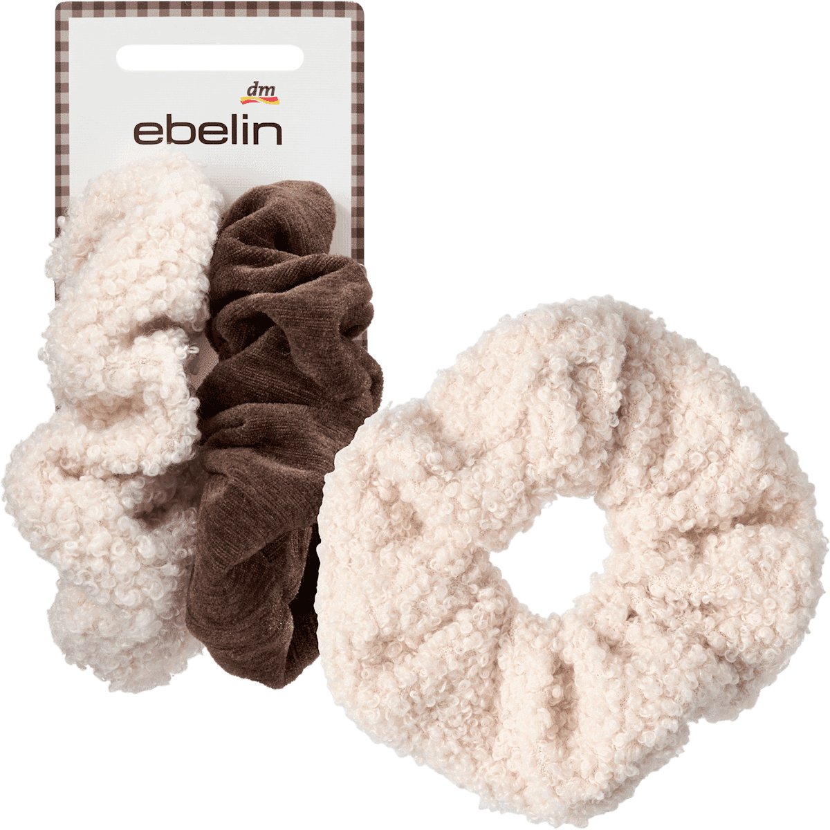 ebelin Chouchous Teddystoff & Cord, beige/brun, 2 pièces — produit allemand authentique au Maroc