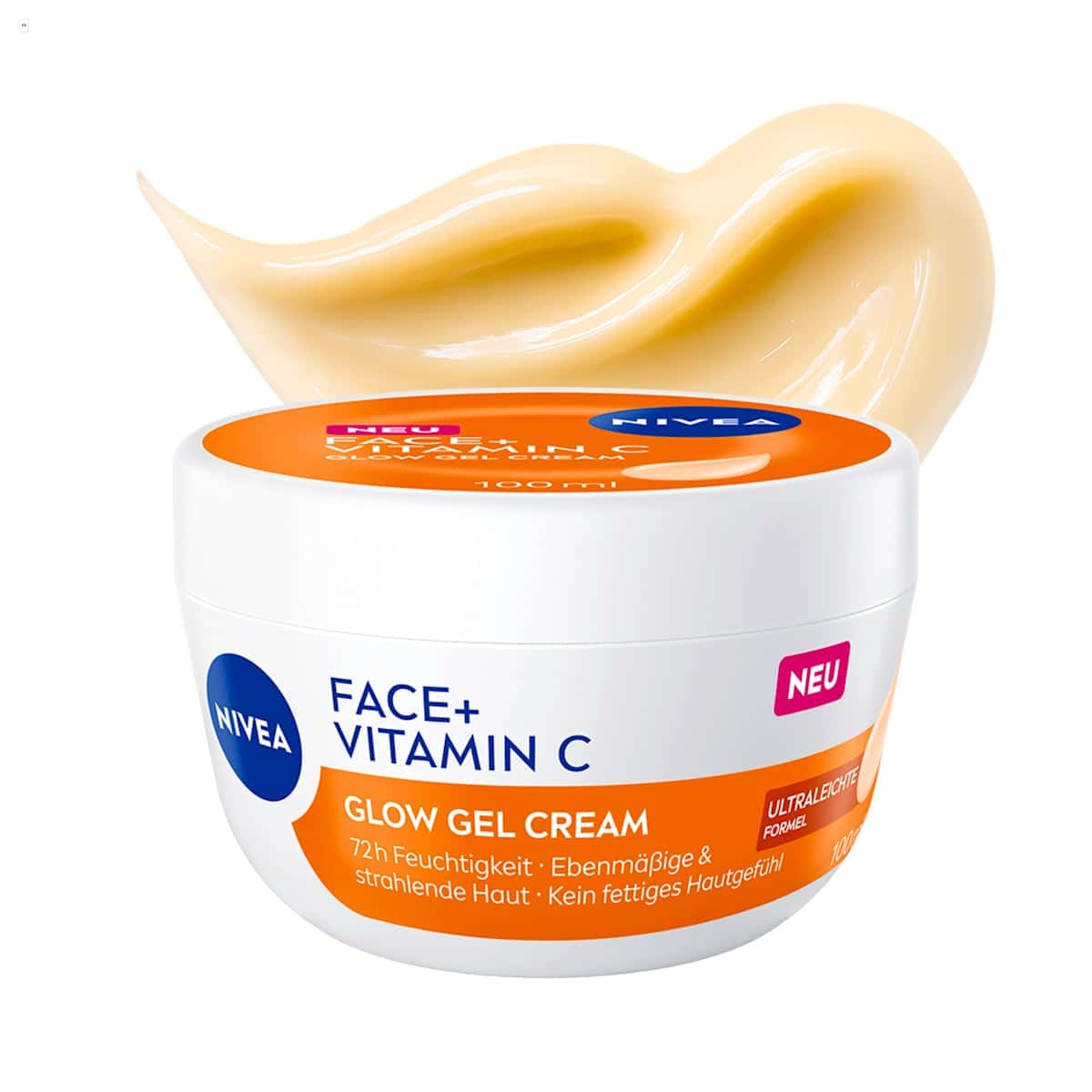 NIVEA crème visage Face+ Vitamine C Glow Gel, 100 ml (NIVEA Gesichtscreme Face+ Vitamin C Glow Gel, 100 ml) — produit allemand authentique au Maroc