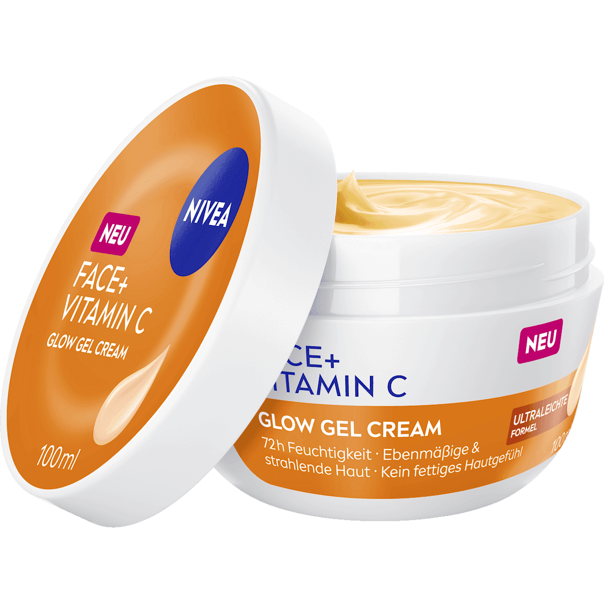 NIVEA crème visage Face+ Vitamine C Glow Gel, 100 ml (NIVEA Gesichtscreme Face+ Vitamin C Glow Gel, 100 ml) — produit allemand authentique au Maroc