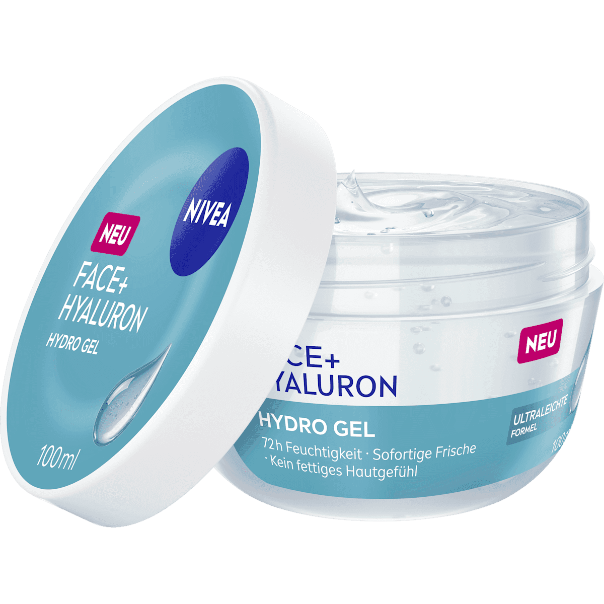 NIVEA crème visage Face+ Acide hyaluronique Hydro Gel, 100 ml (NIVEA Gesichtscreme Face+ Hyaluron Hydro Gel, 100 ml) — produit allemand authentique au Maroc