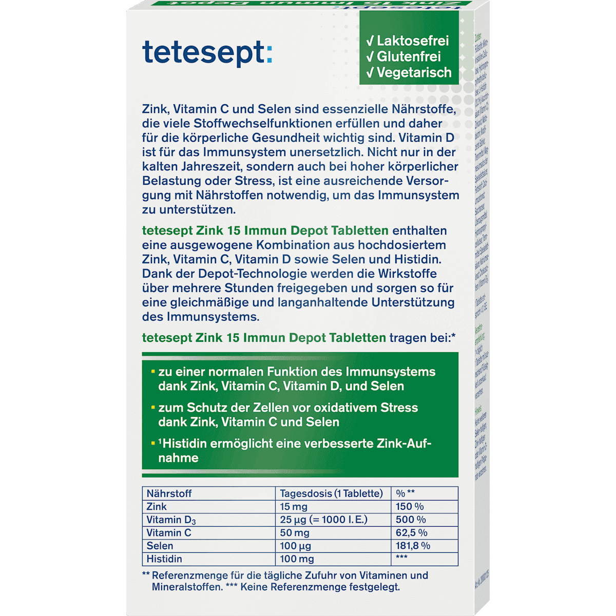tetesept Zinc 15 libération prolongée comprimés 40 pièces, 20 g (tetesept Zink 15 Depot Tabletten 40 St, 20 g) — produit allemand authentique au Maroc