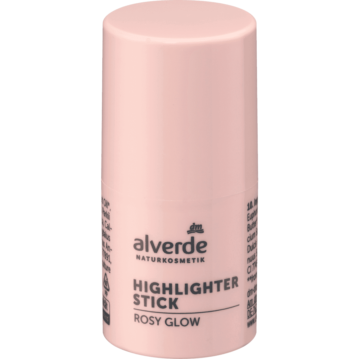 alverde NATURKOSMETIK Highlighter Stick 10 Rosy Glow, 4,8 g — produit allemand authentique au Maroc