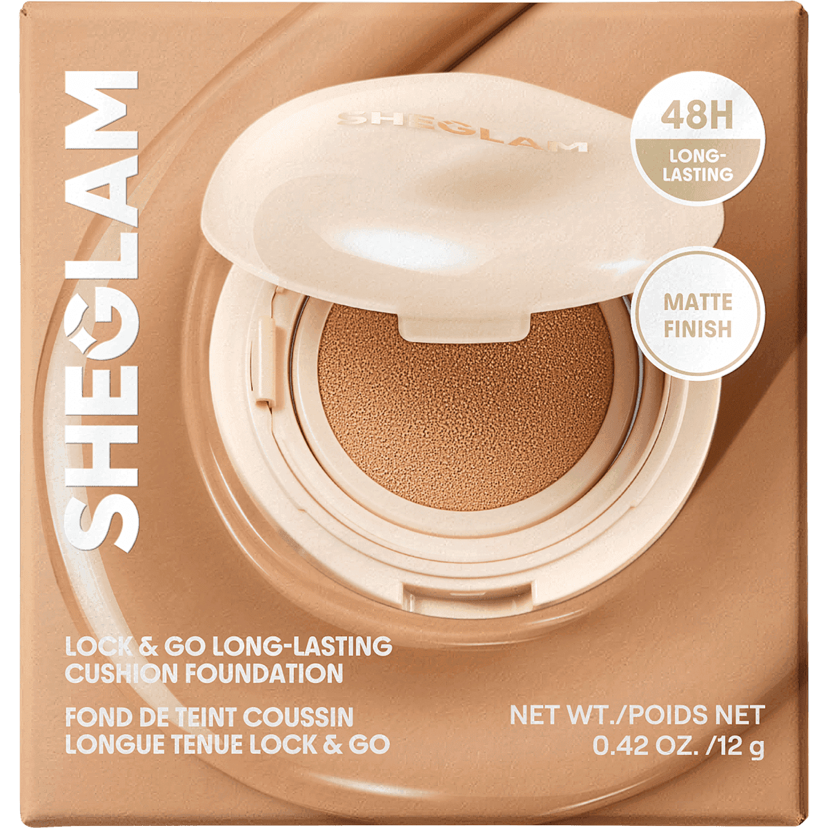 SHEGLAM Foundation Lock & Go Long-Lasting Cushion Sand, 12 g — authentic German product in Morocco