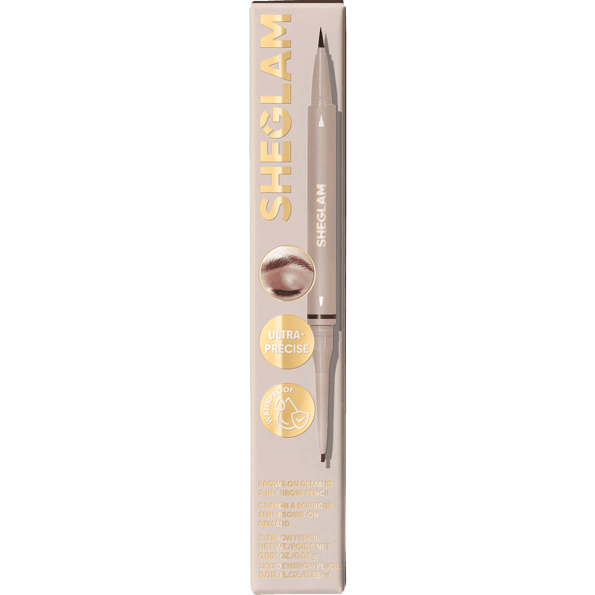 SHEGLAM Crayon à sourcils Brows On Demand 2-in-1 08 Chocolate, 0,05 g (SHEGLAM Augenbrauenstift Brows On Demand 2-in-1 08 Chocolate, 0,05 g) — منتج ألماني أصلي في المغرب