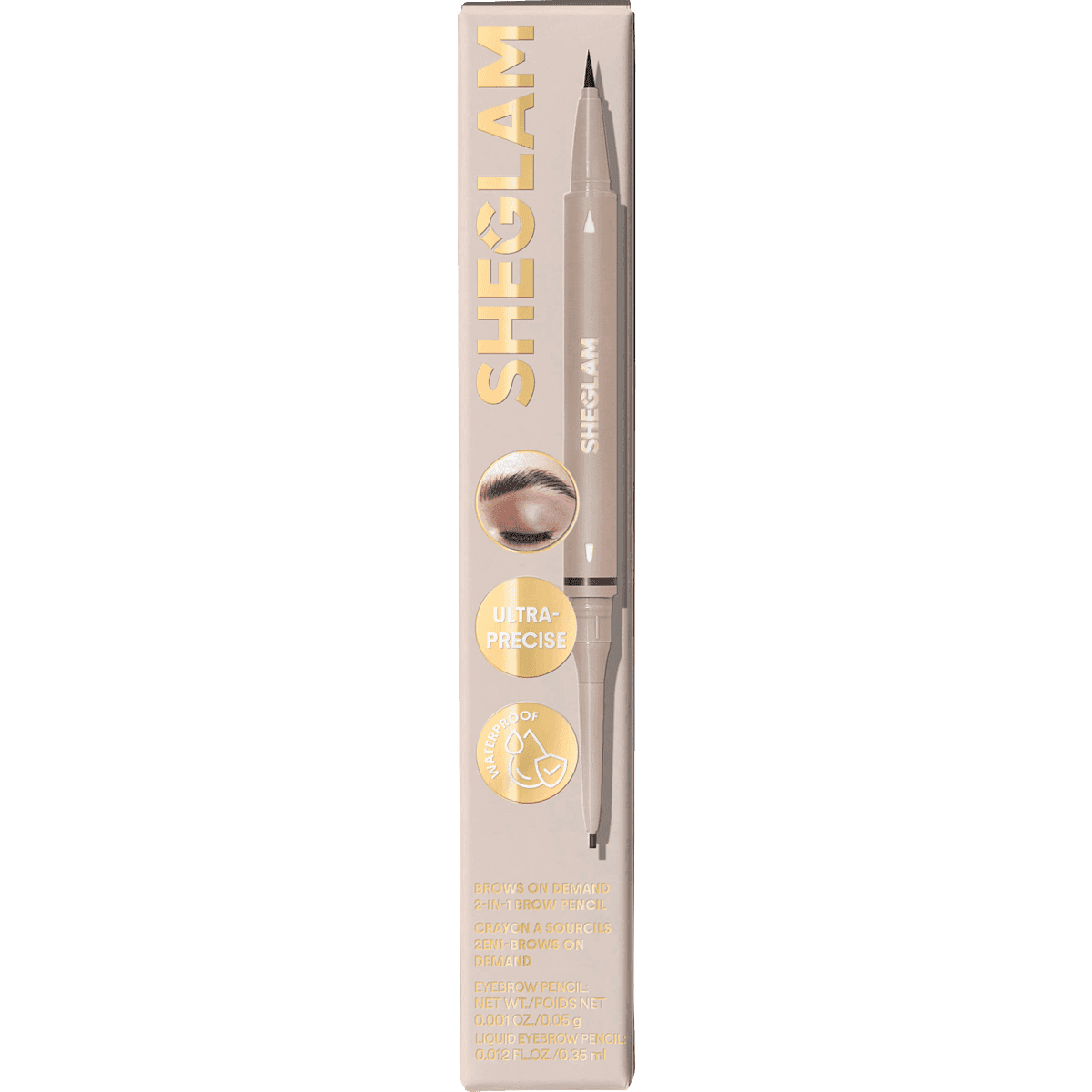 SHEGLAM brow pencil Brows On Demand 2-in-1 09 Espresso, 0,05 g (SHEGLAM Augenbrauenstift Brows On Demand 2-in-1 09 Espresso, 0,05 g) — authentic German product in Morocco