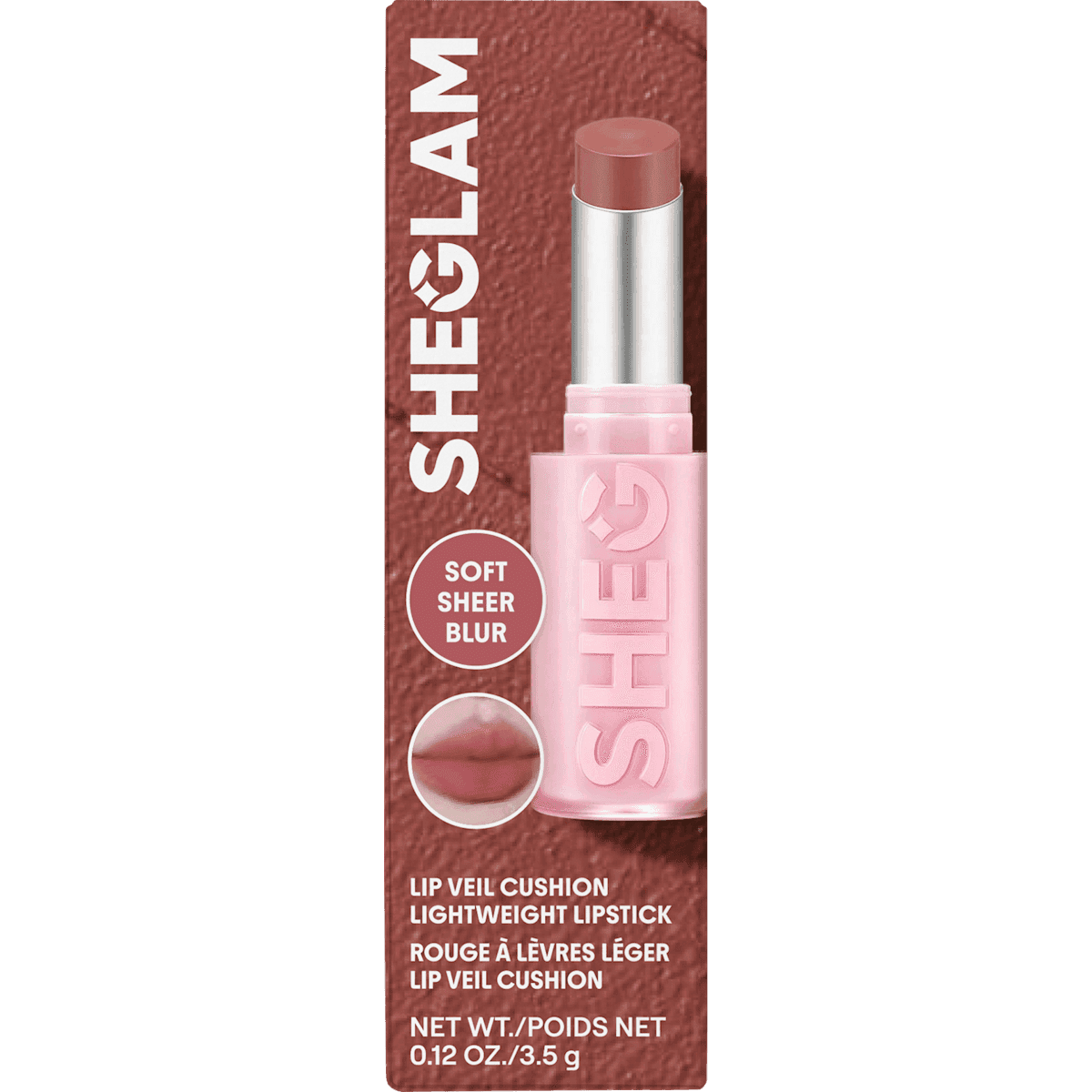 SHEGLAM lipstick Lip Veil Cushion Lightweight 104 Be Fearless, 3,5 g (SHEGLAM Lippenstift Lip Veil Cushion Lightweight 104 Be Fearless, 3,5 g) — authentic German product in Morocco