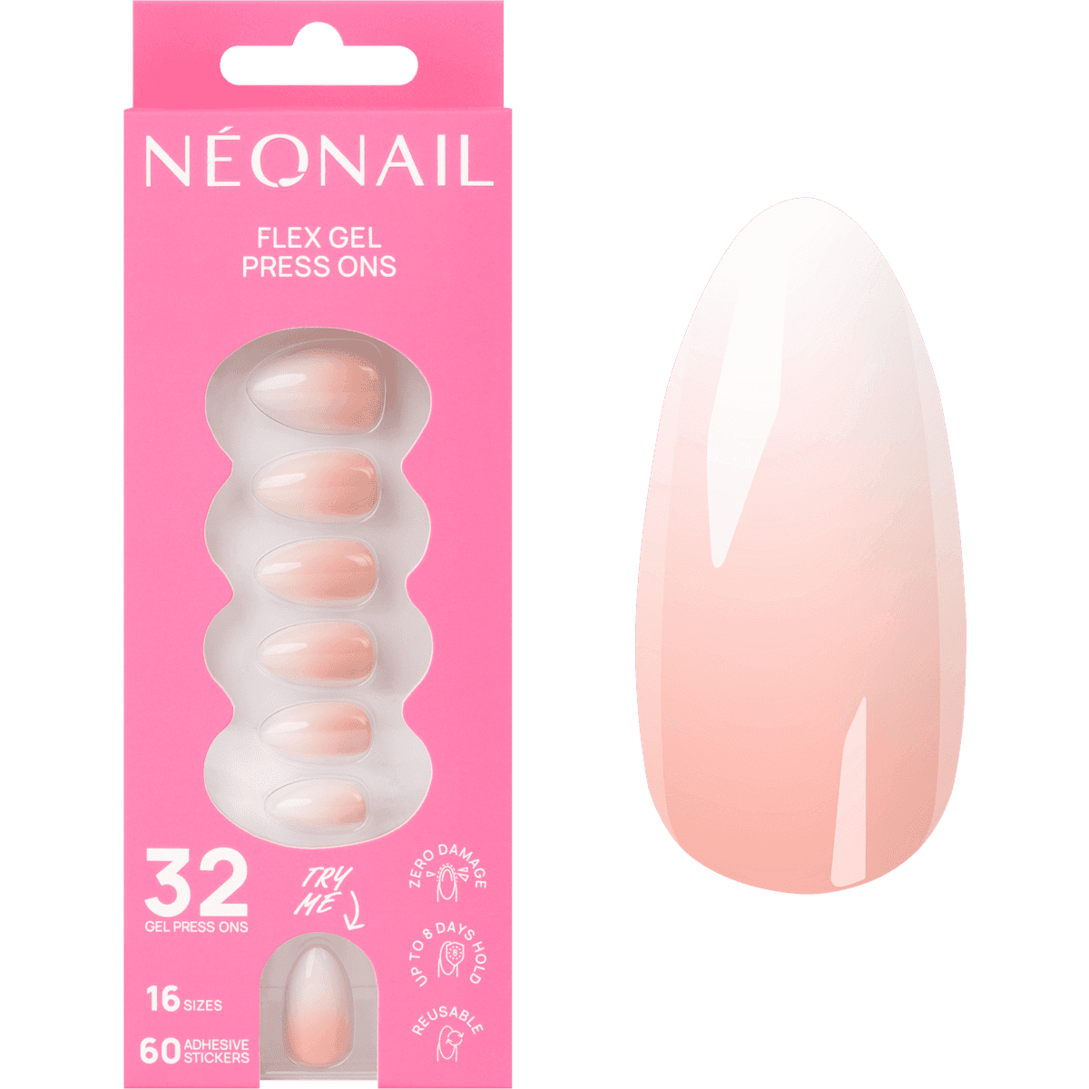 NÉONAIL Press Ons Baby Boomer rose Medium Almond, 32 pièces (NÉONAIL Press Ons Baby Boomer Rose Medium Almond, 32 St) — produit allemand authentique au Maroc