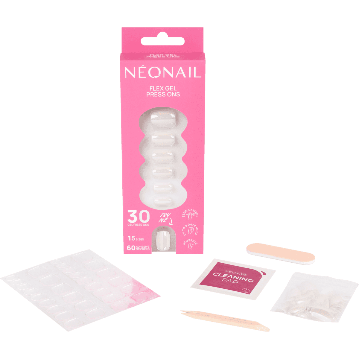 NÉONAIL Press Ons Glazed Toffee Short Square, 30 pièces — produit allemand authentique au Maroc