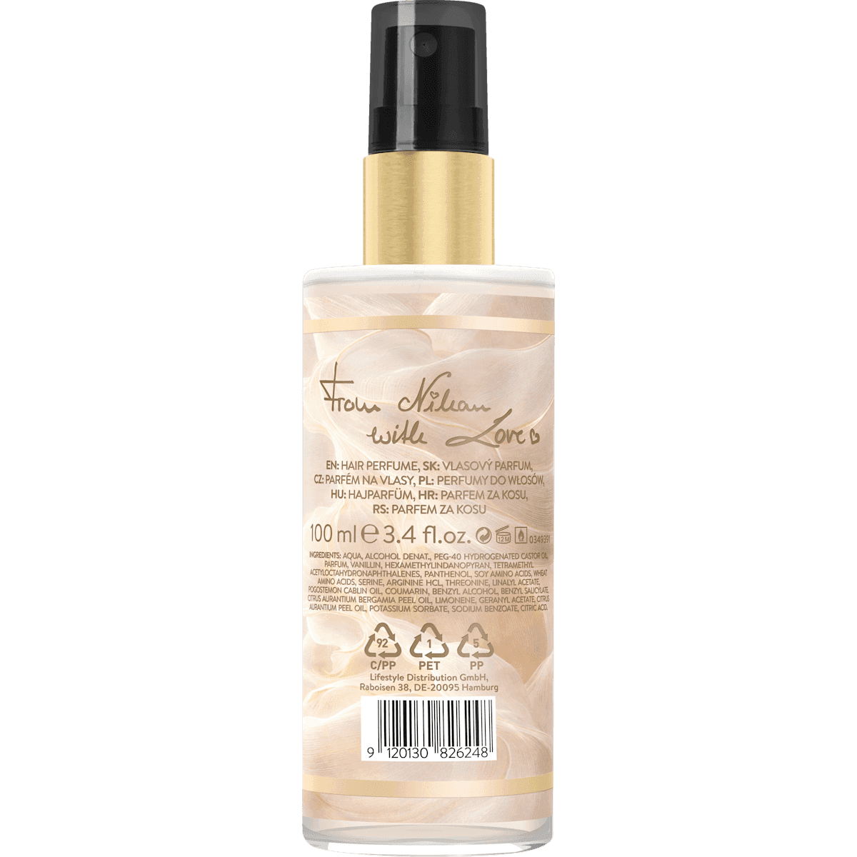 NIHAN Parfum cheveux Extrait D'Amour, 100 ml (NIHAN Haarparfüm Extrait D'Amour, 100 ml) — produit allemand authentique au Maroc