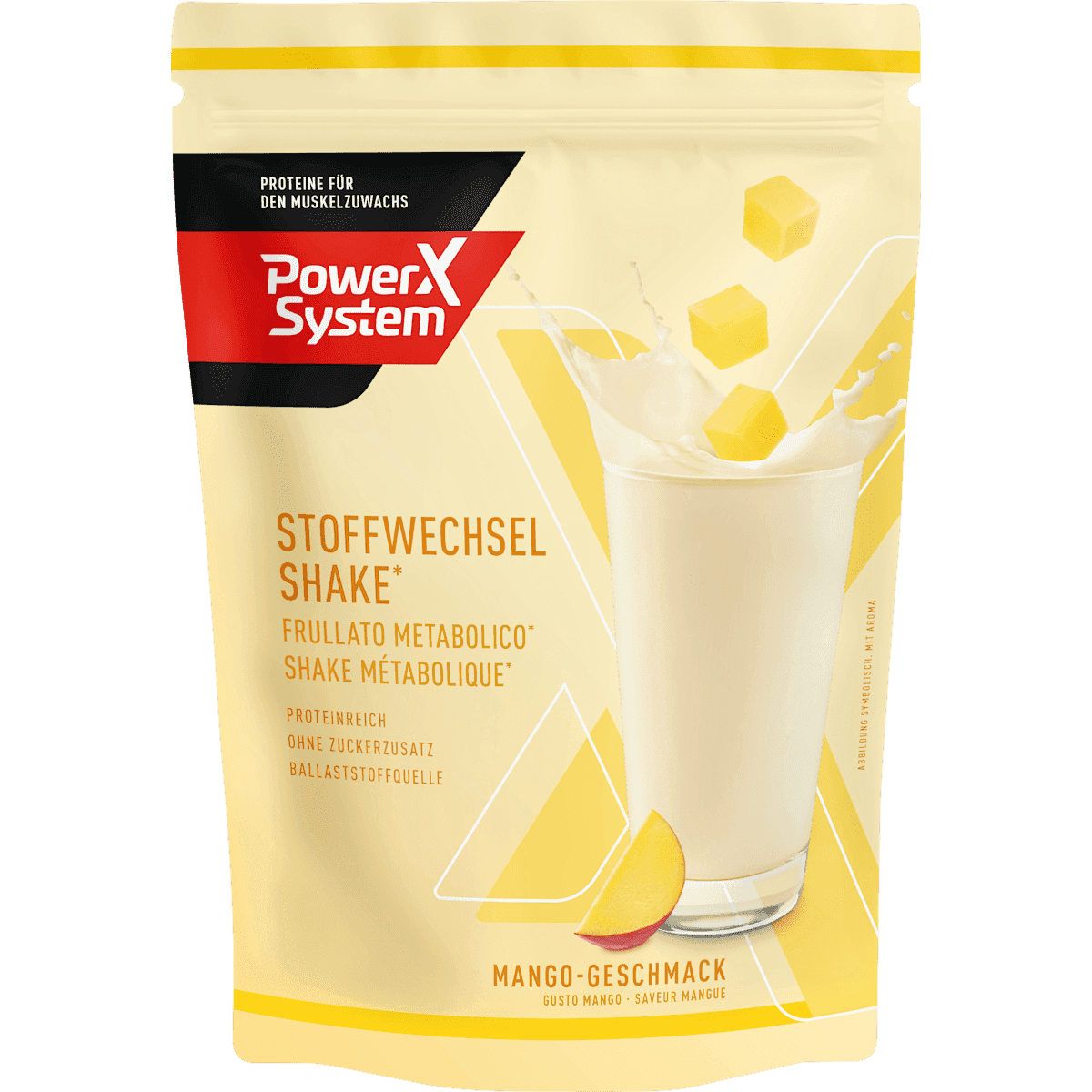 PowerX System Substitut de repas, métabolisme Shake goût mangue, 350 g — produit allemand authentique au Maroc