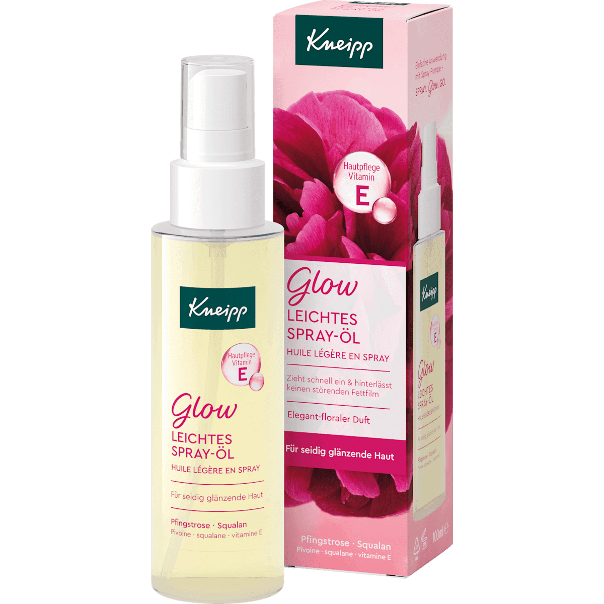 Kneipp Huile corporelle huile légère en spray Glow, 100 ml — produit allemand authentique au Maroc