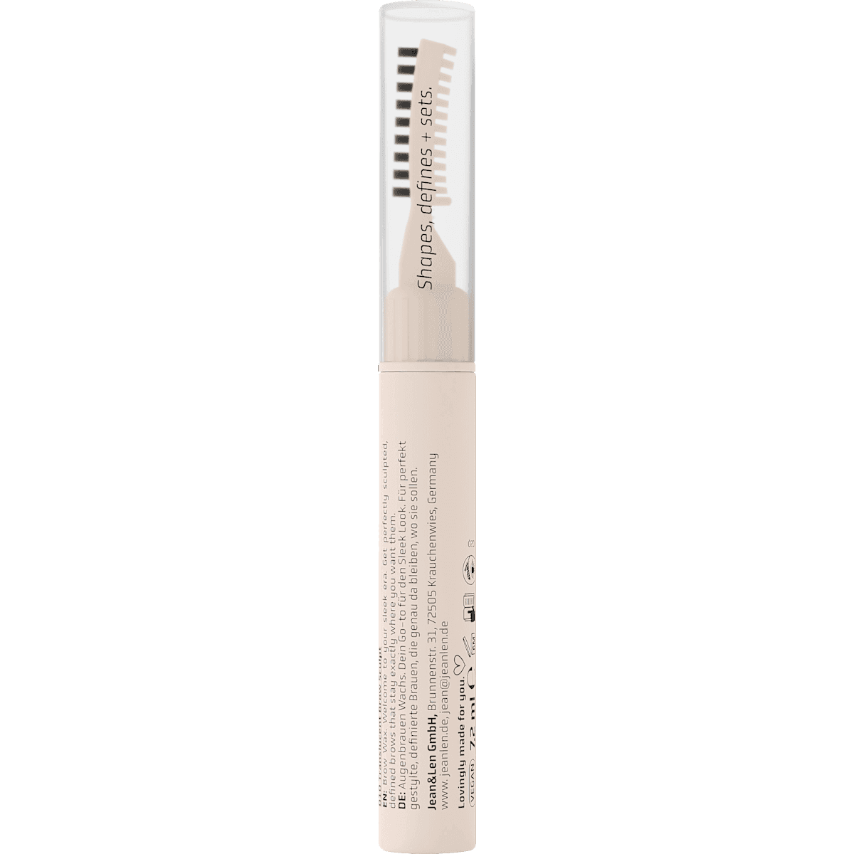 Jean&Len Gel à sourcils The Sleek Look Brow Sculpt 010 Translucent, 7,2 ml (Jean&Len Augenbrauengel The Sleek Look Brow Sculpt 010 Translucent, 7,2 ml) — produit allemand authentique au Maroc