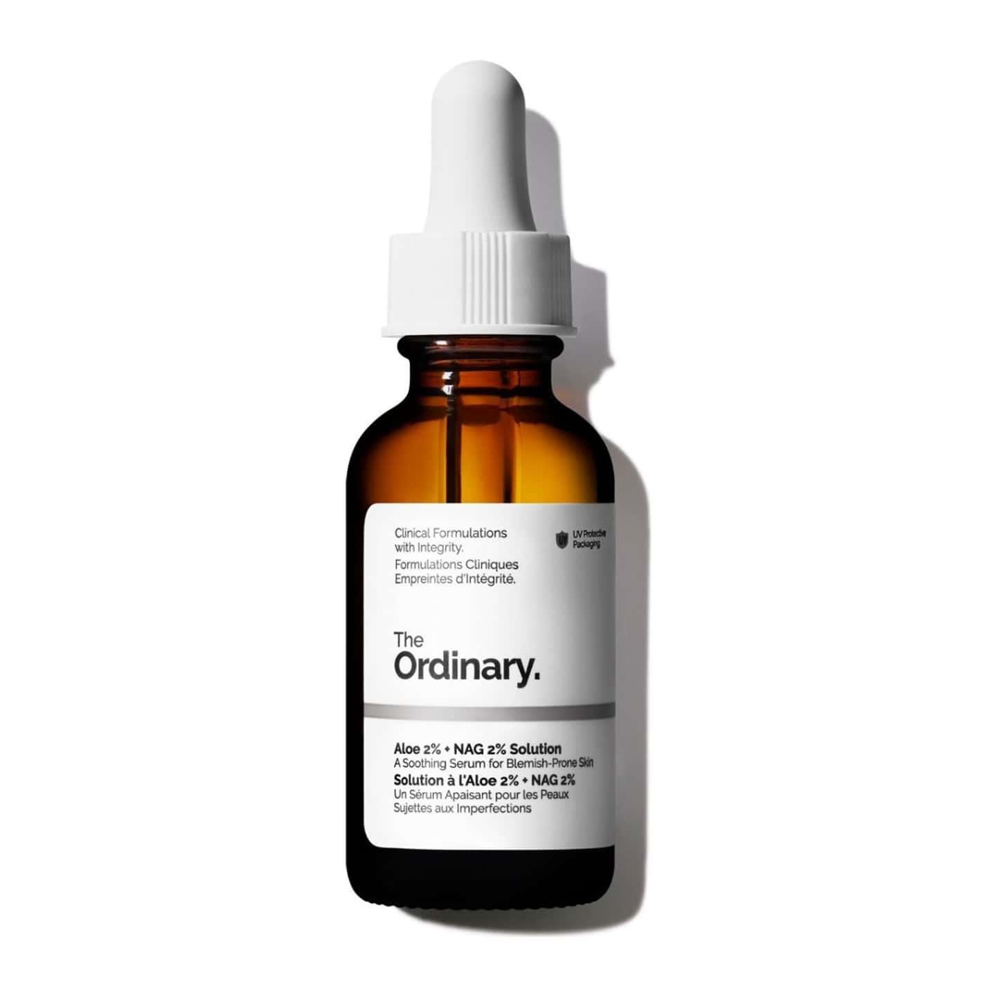 The Ordinary Aloe 2% + NAG 2% Solution, 30 ml — produit allemand authentique au Maroc