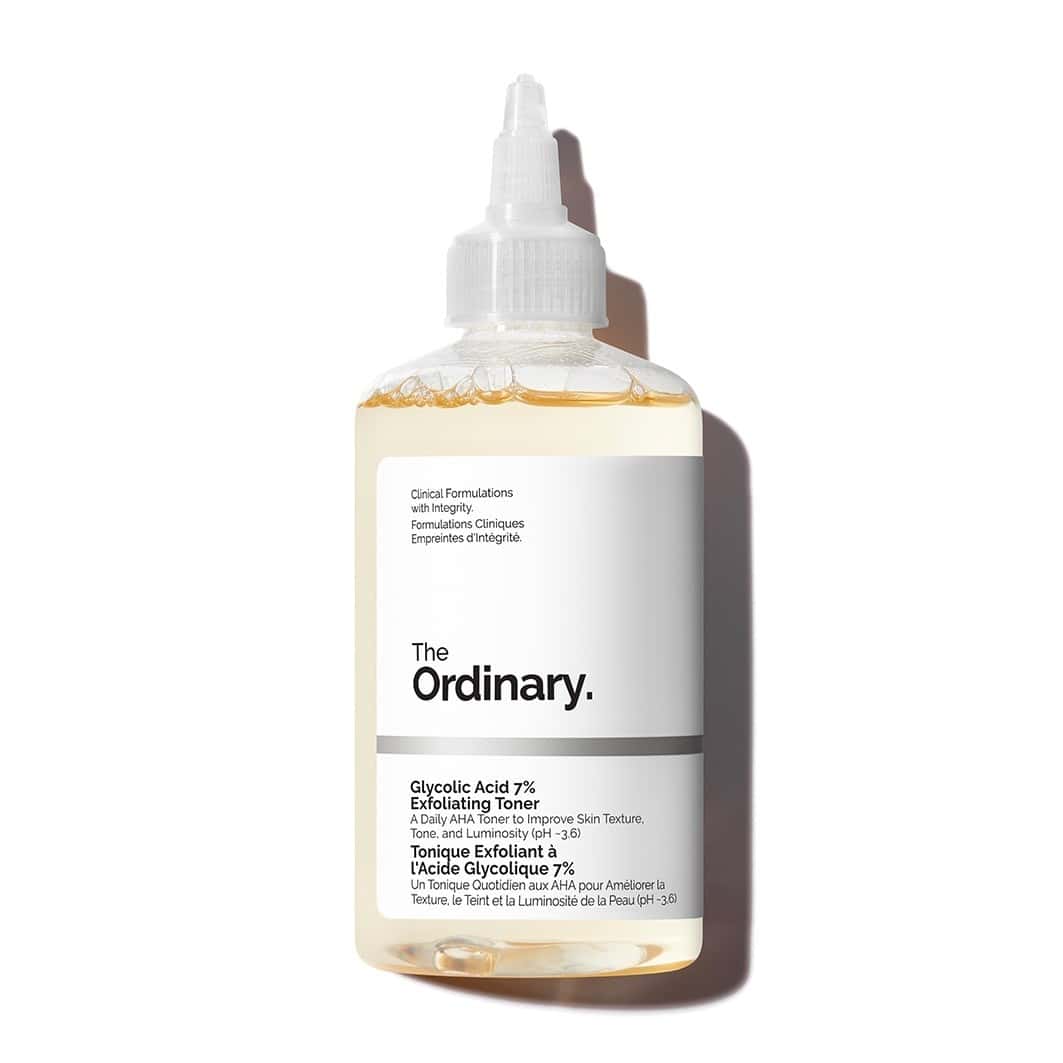 The Ordinary Glycolic Acid 7% Exfoliating Toner, 240 ml — produit allemand authentique au Maroc