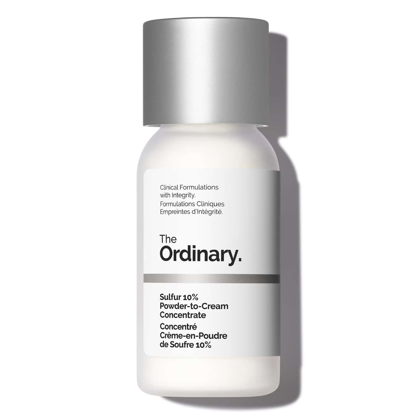 The Ordinary Sulfur 10% Powder to Cream, 5 g — produit allemand authentique au Maroc