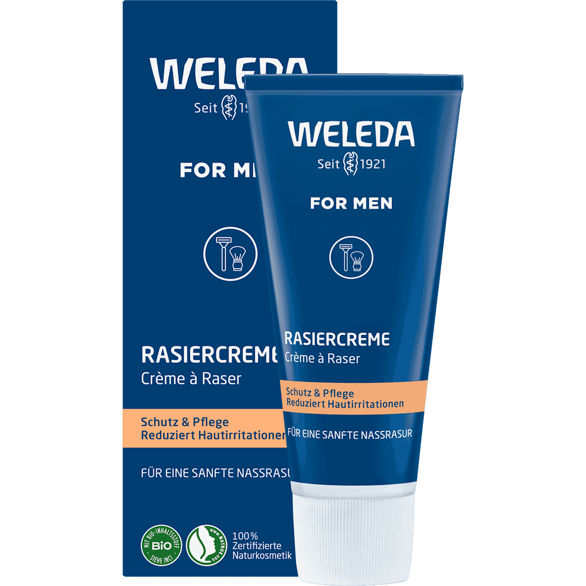 Weleda crème à raser, 75 ml — produit allemand authentique au Maroc