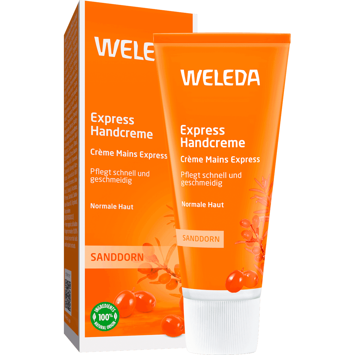 Weleda hand cream Express argousier, 50 ml — authentic German product in Morocco