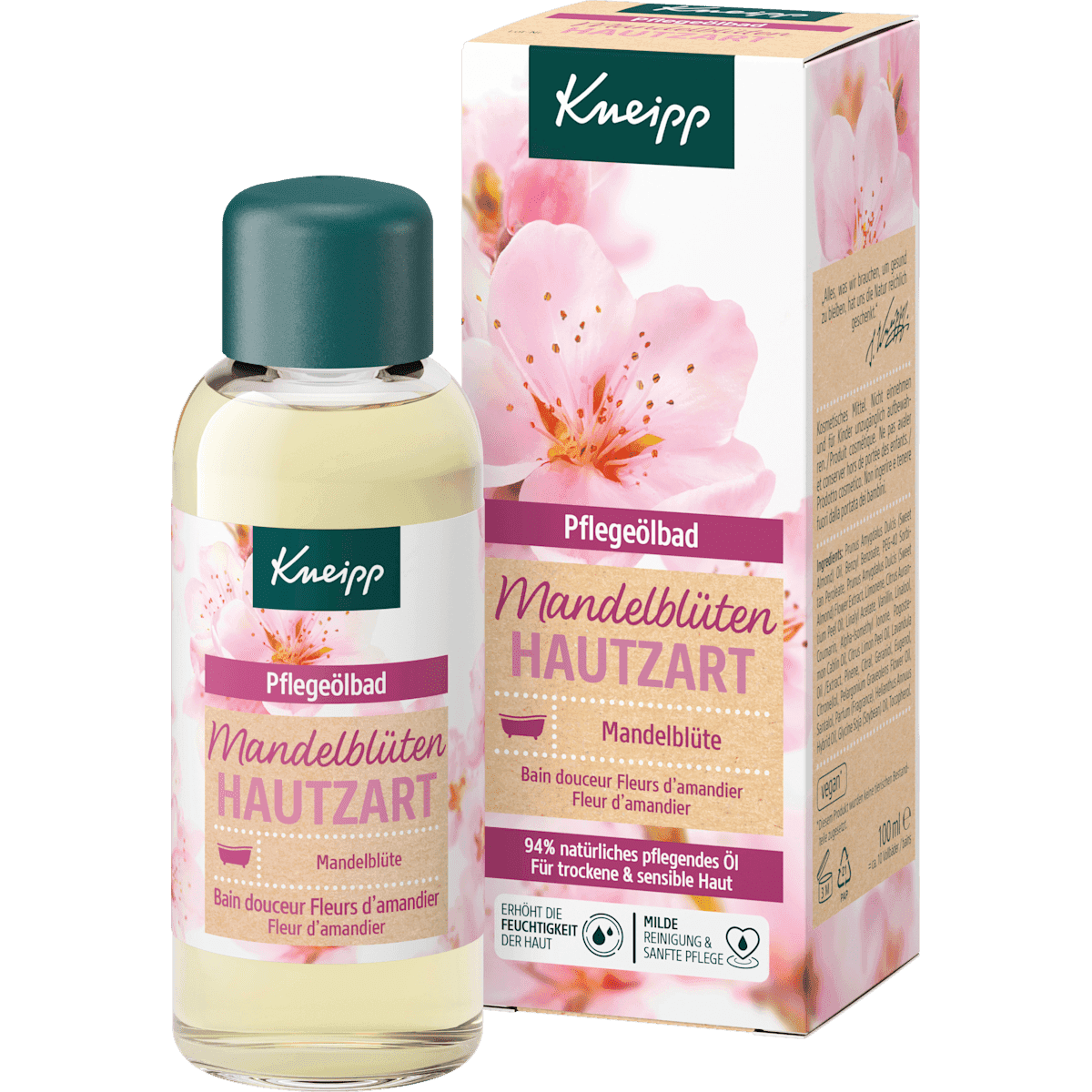Kneipp Huile de bain fleurs d'amandier peau douce, 100 ml — produit allemand authentique au Maroc