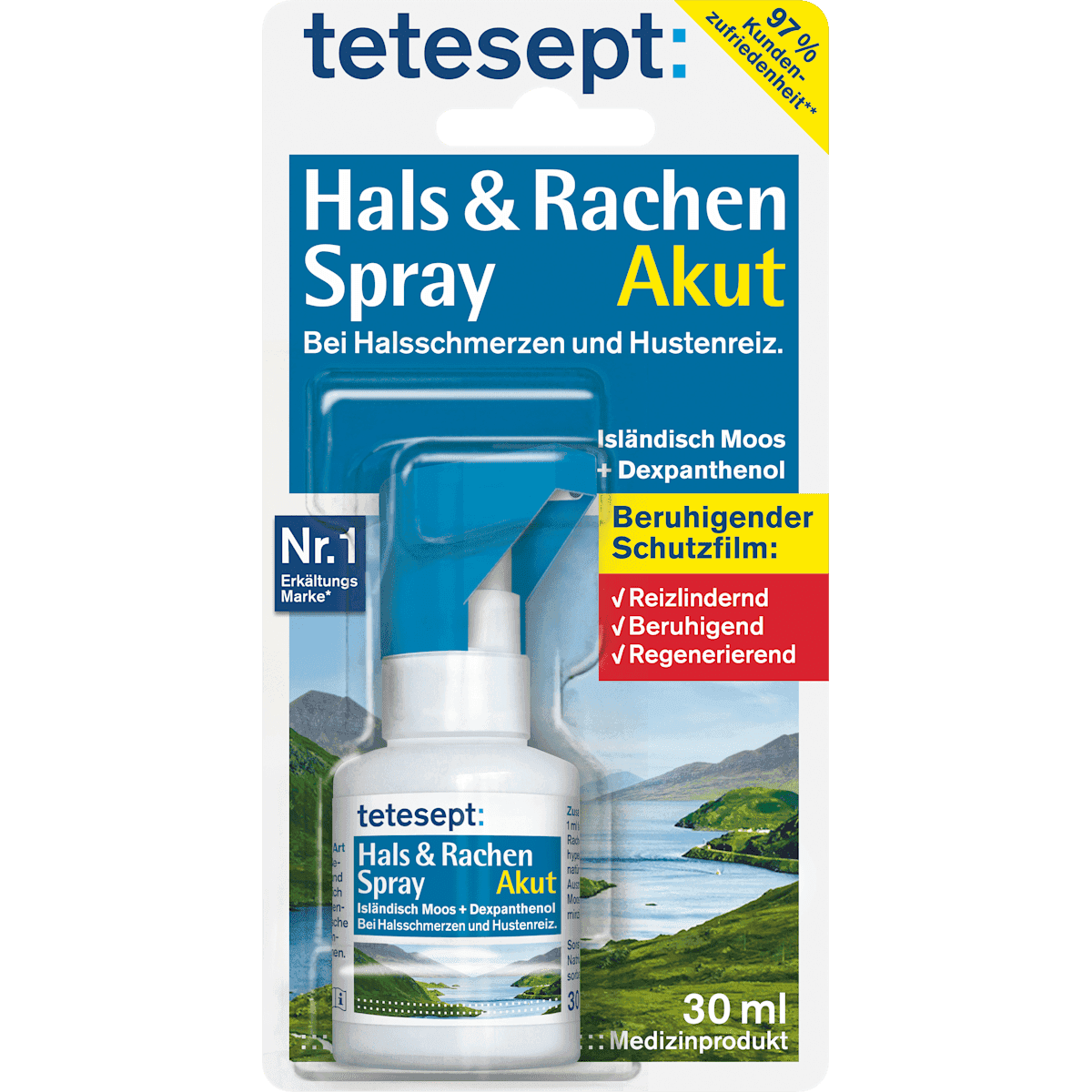 tetesept gorge- et pharynx Spray avec mousse d'Islande, 30 ml — produit allemand authentique au Maroc