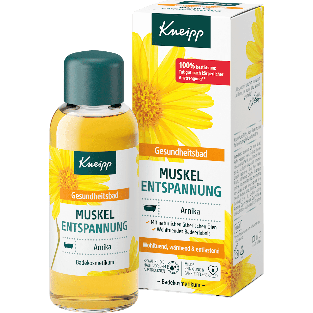 Kneipp Huile de bain muscles Détente, 100 ml — produit allemand authentique au Maroc