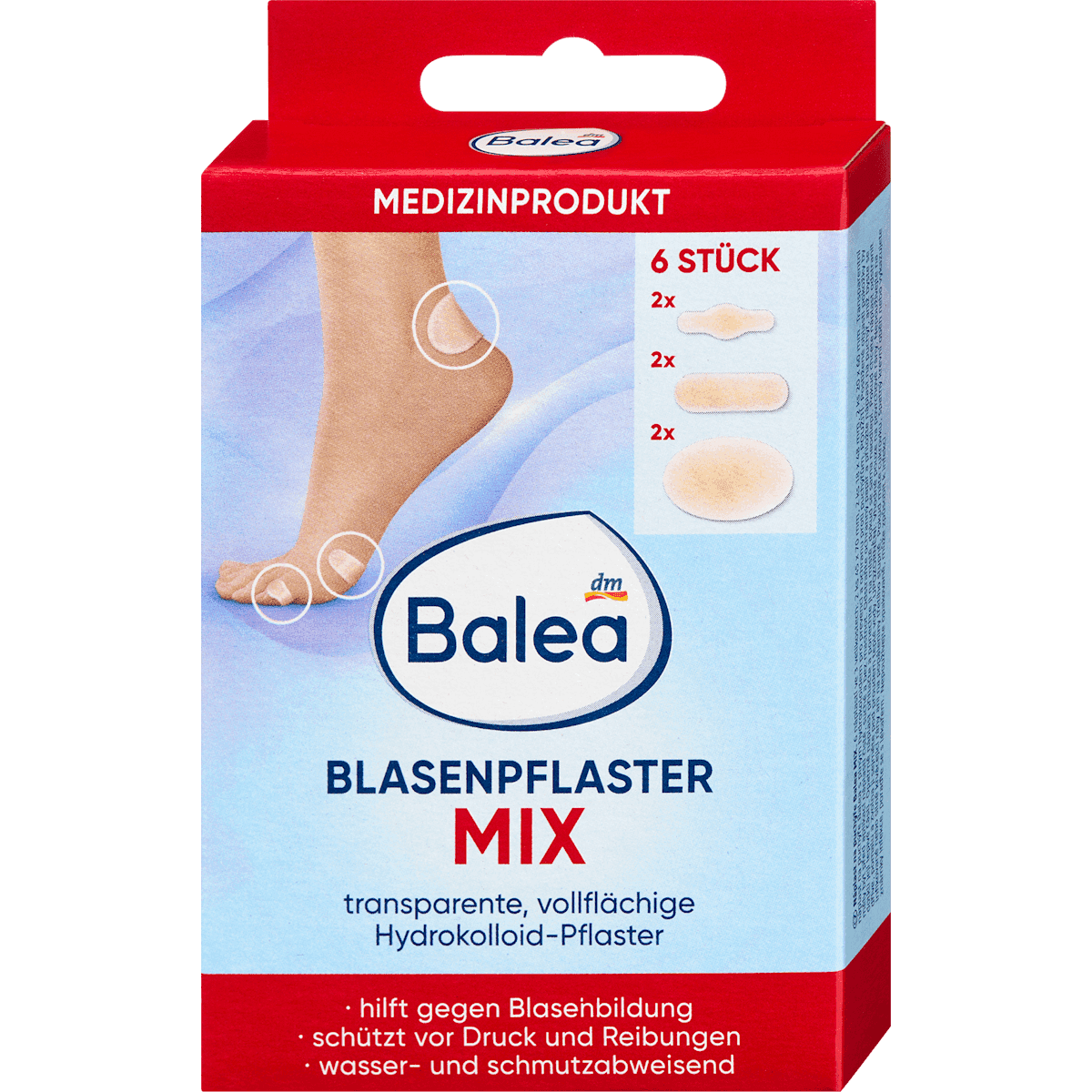 Balea Pansements ampoules assortis, 6 pièces — produit allemand authentique au Maroc