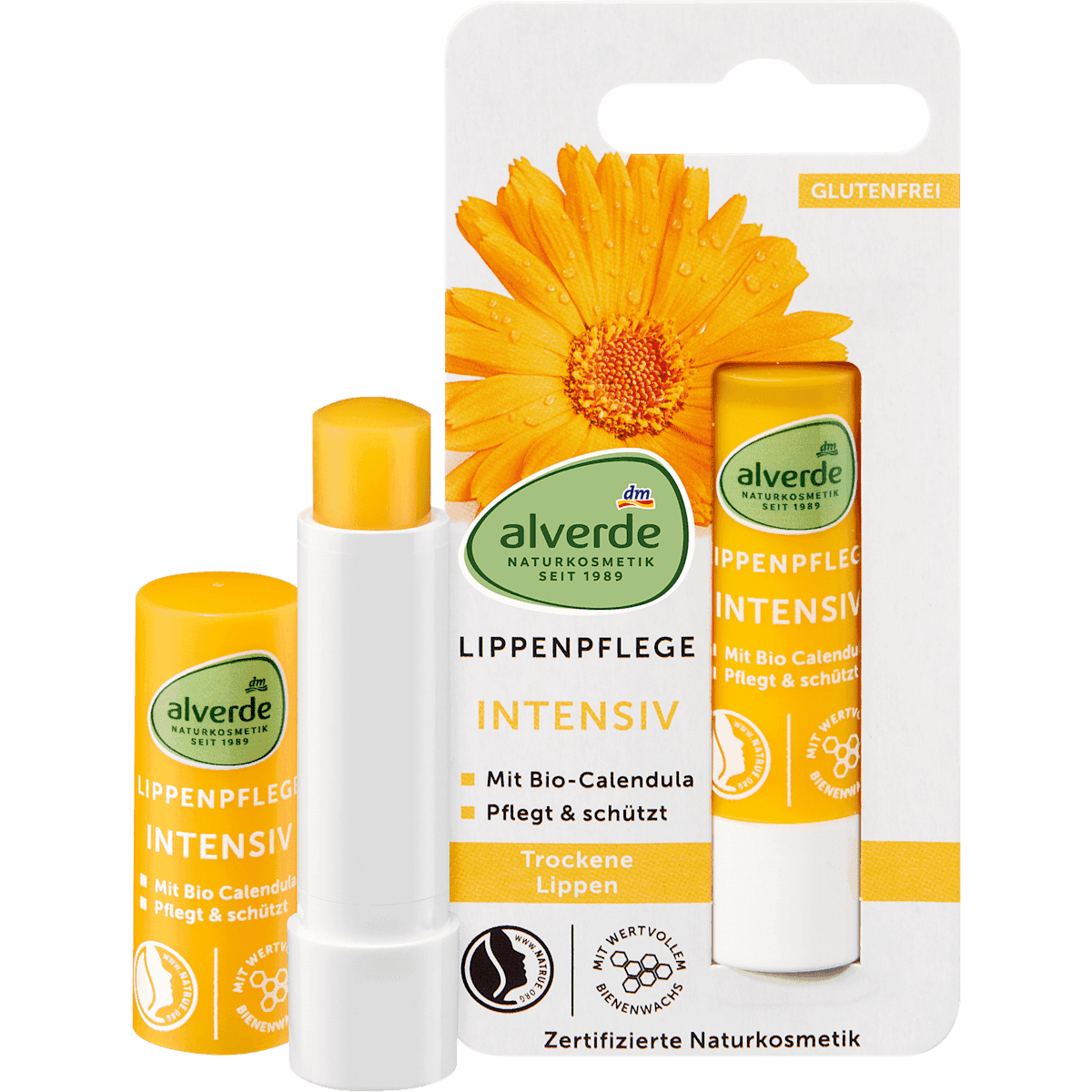 alverde NATURKOSMETIK Soin des lèvres Calendula 4,8 g — produit allemand authentique au Maroc