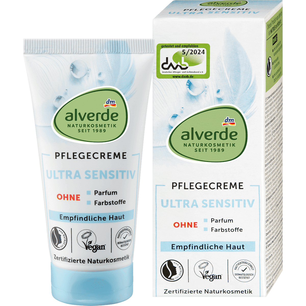 alverde NATURKOSMETIK Crème Visage Ultra Sensible, 50 ml — منتج ألماني أصلي في المغرب
