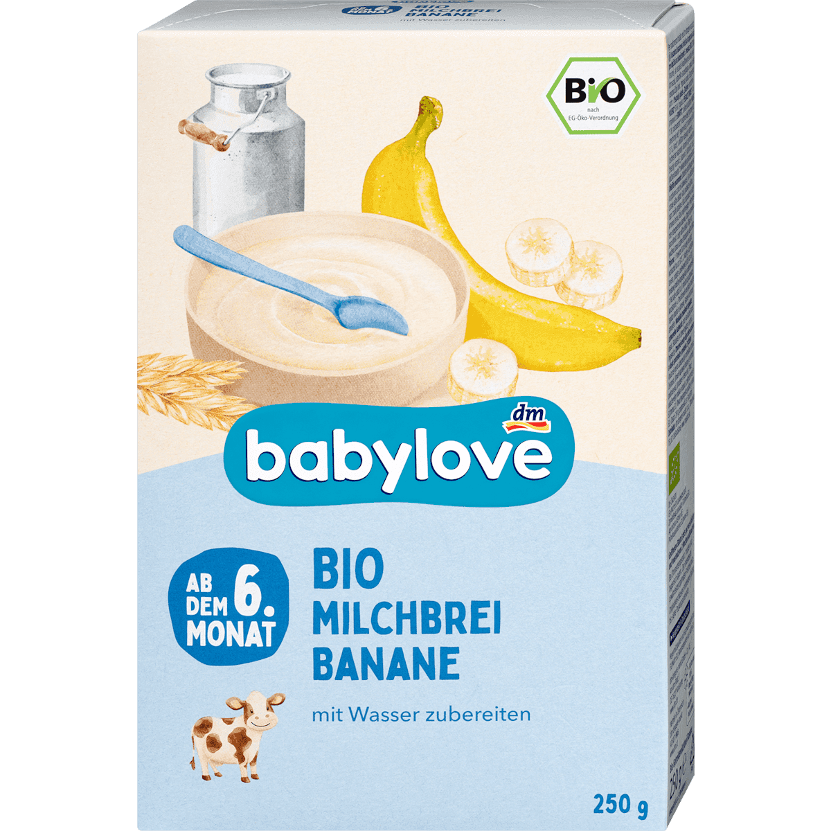 babylove Bouillie lactée semoule banane dès 6 mois 250 g — produit allemand authentique au Maroc