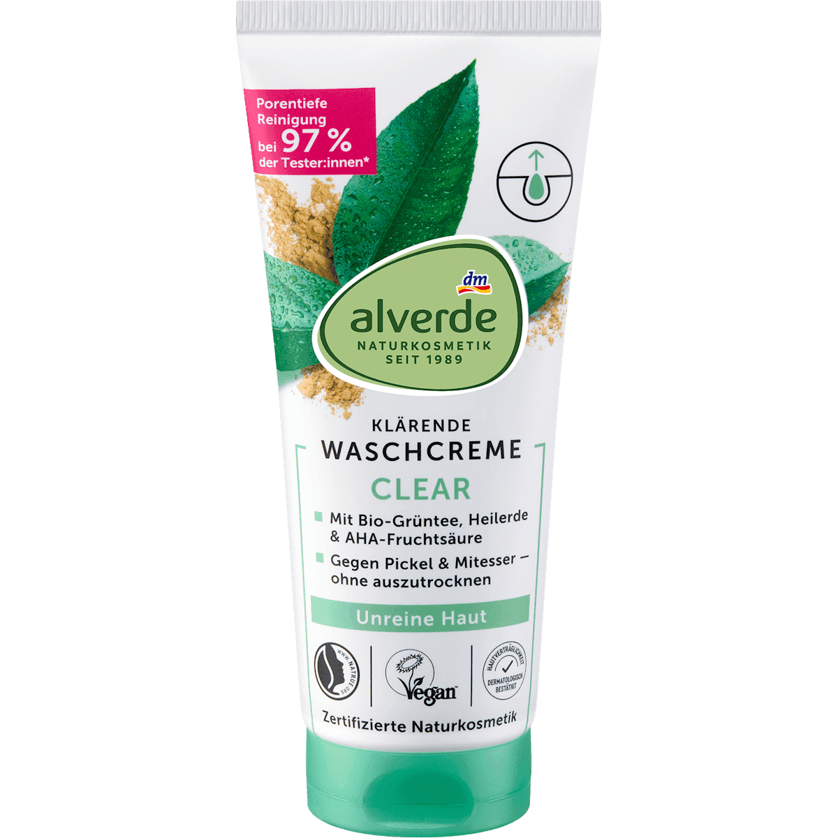 alverde NATURKOSMETIK crème nettoyante Clear 100 ml — produit allemand authentique au Maroc