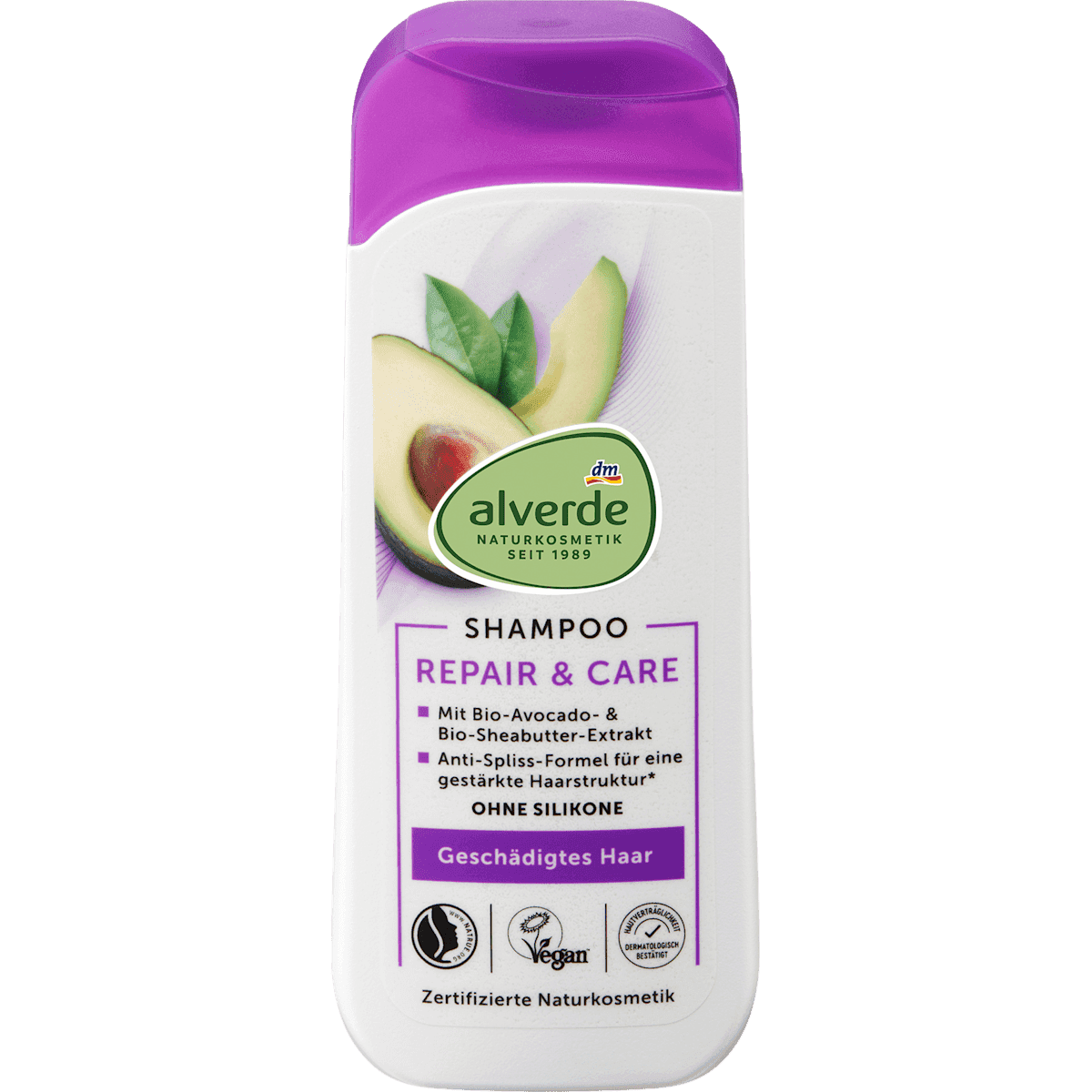 alverde NATURKOSMETIK Shampooing Repair avocat, beurre de karité, 200 ml — منتج ألماني أصلي في المغرب
